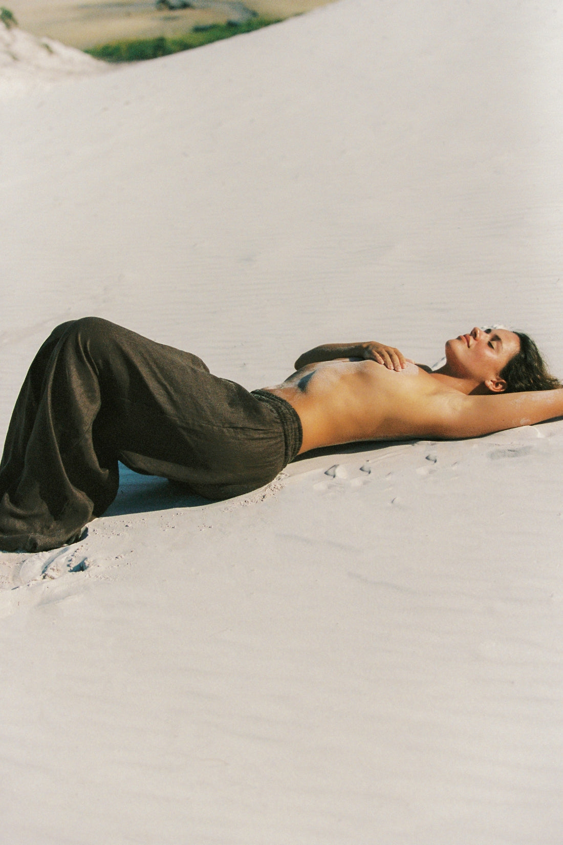 Jonathan Wide Leg Linen Pant Cacao