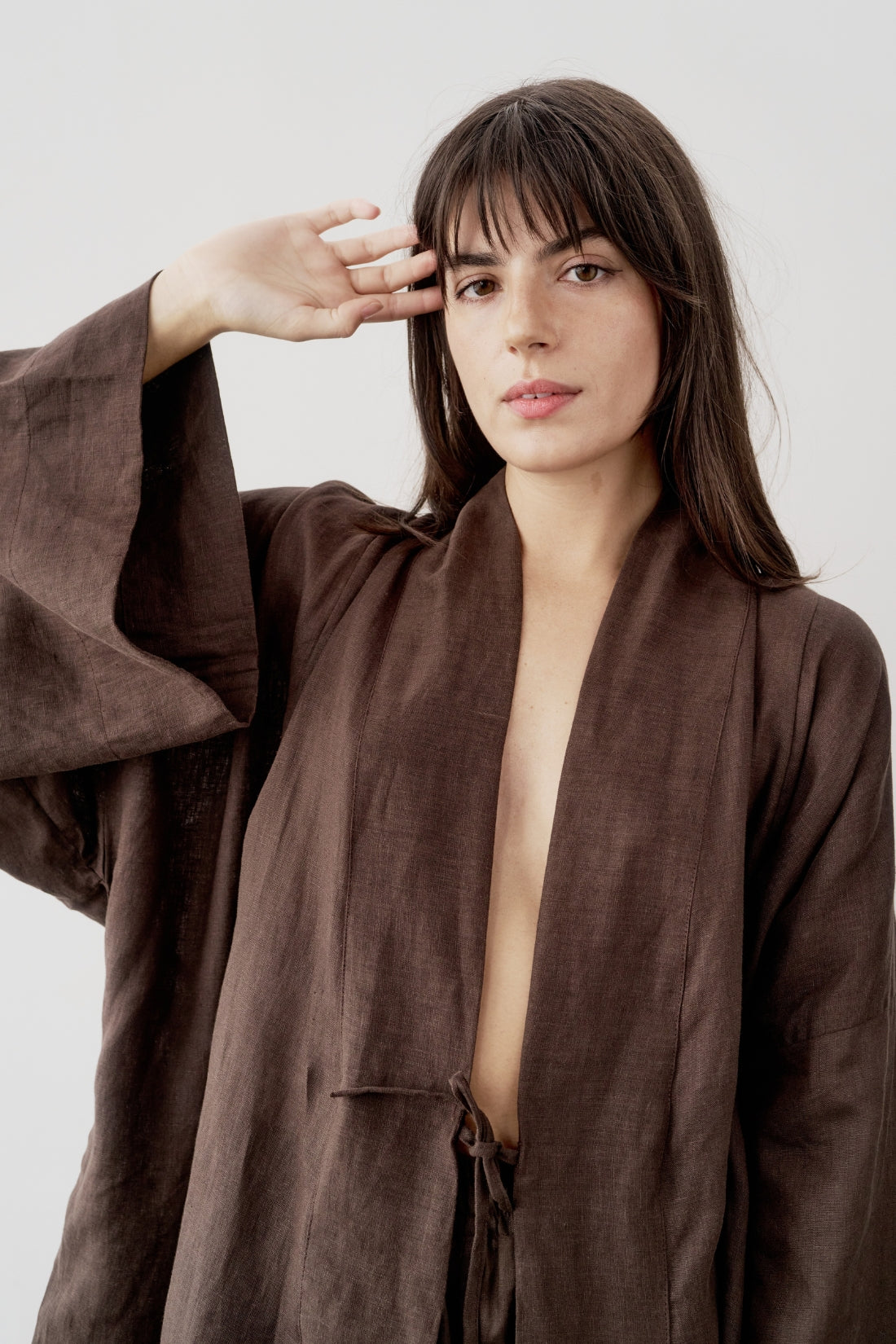 Anya Linen Kimono Cacao