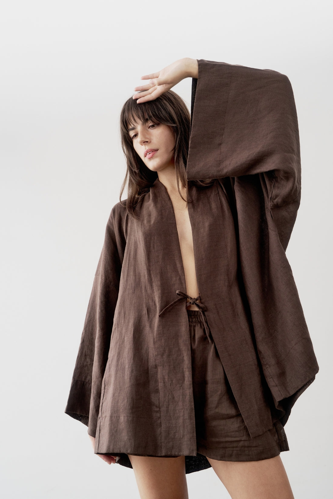 Anya Linen Kimono Cacao
