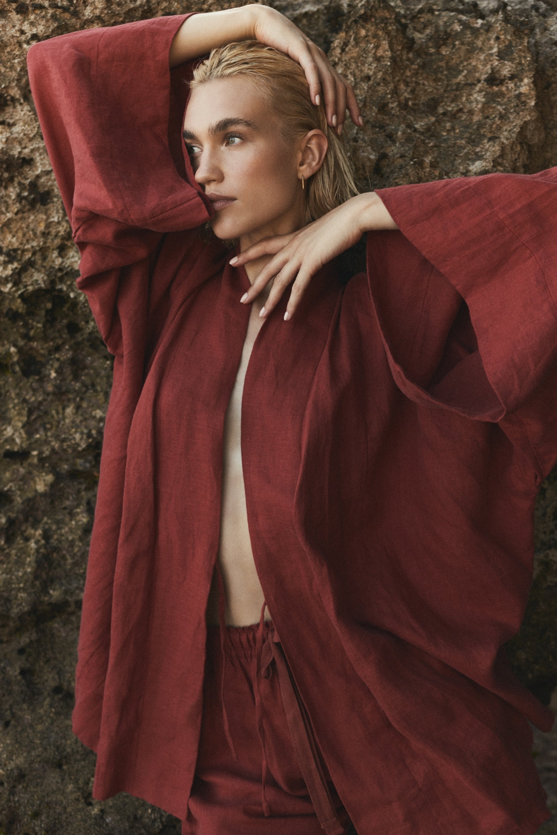 Anya Linen Kimono Desert