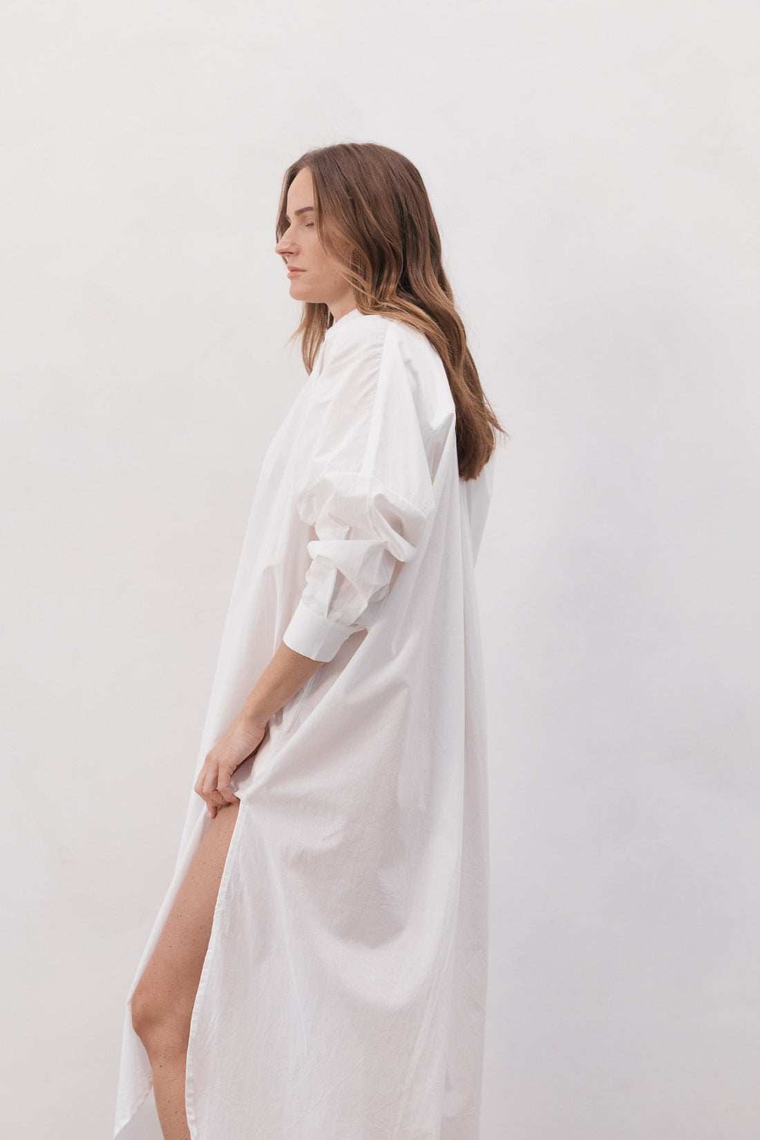 Santorini Shirt Dress White