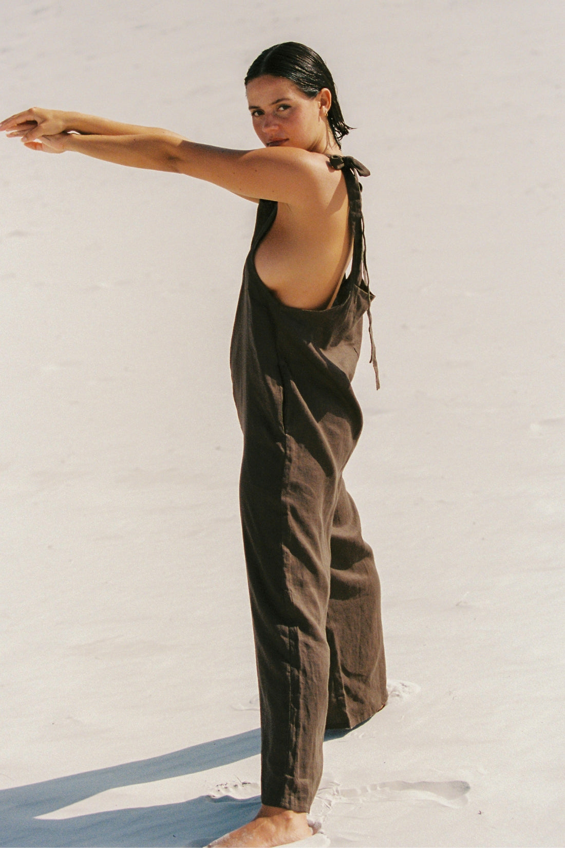 Turner Linen Jumpsuit Cacao