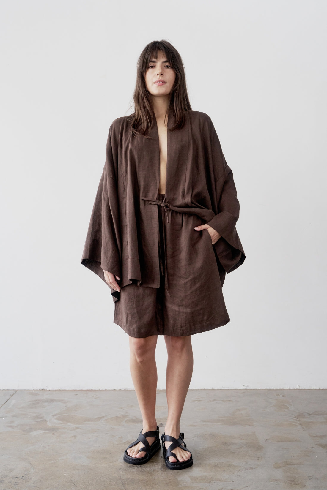 Koko Linen Short Cacao