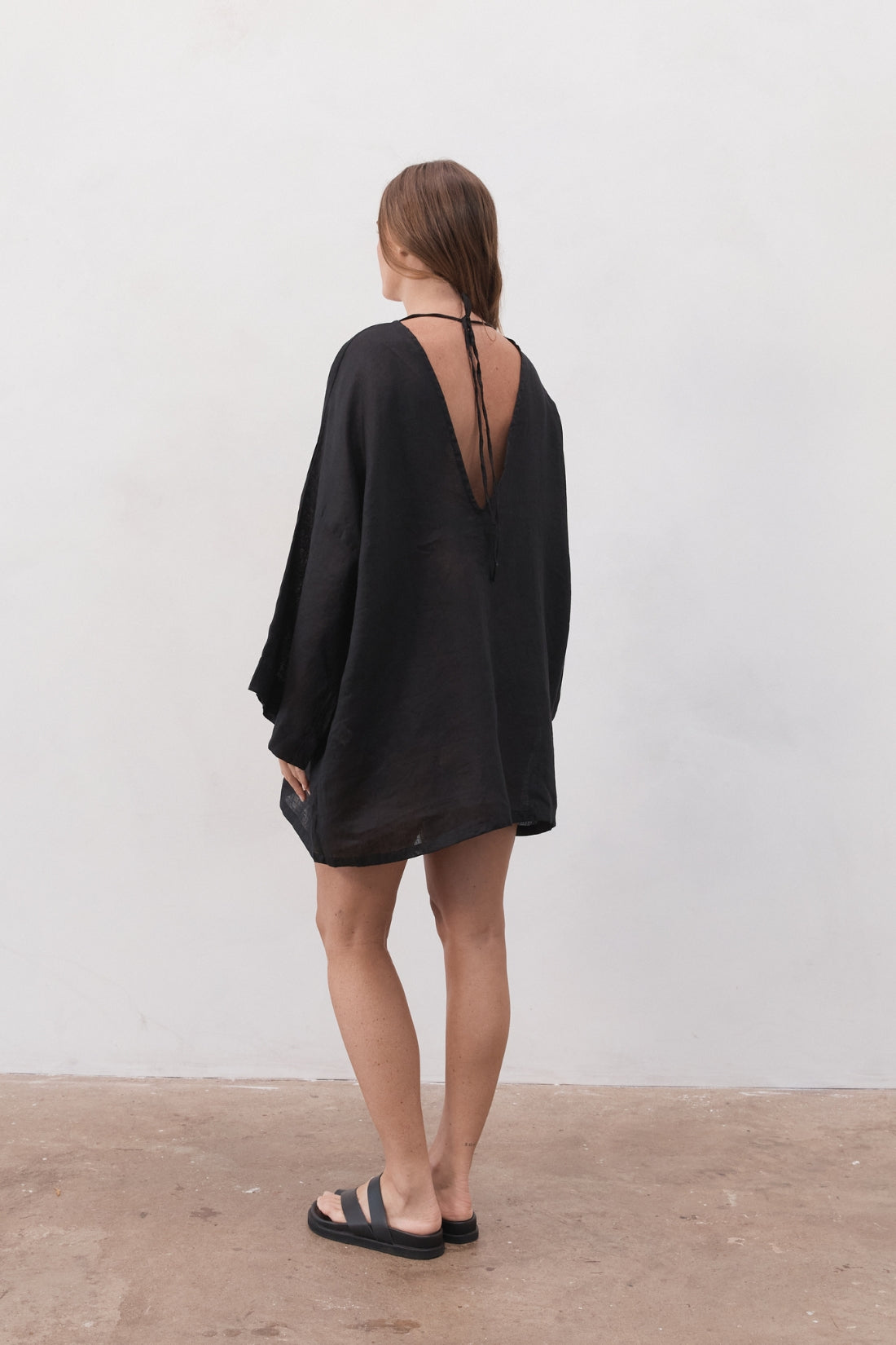 Sofia Linen Tunic Black