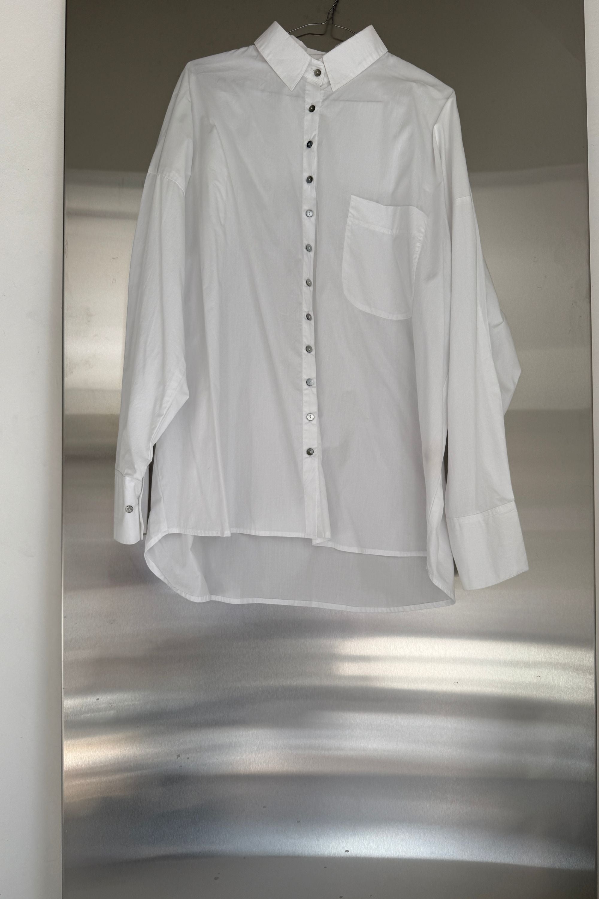 SAMPLE SALE | Mateo Cotton Poplin Shirt White
