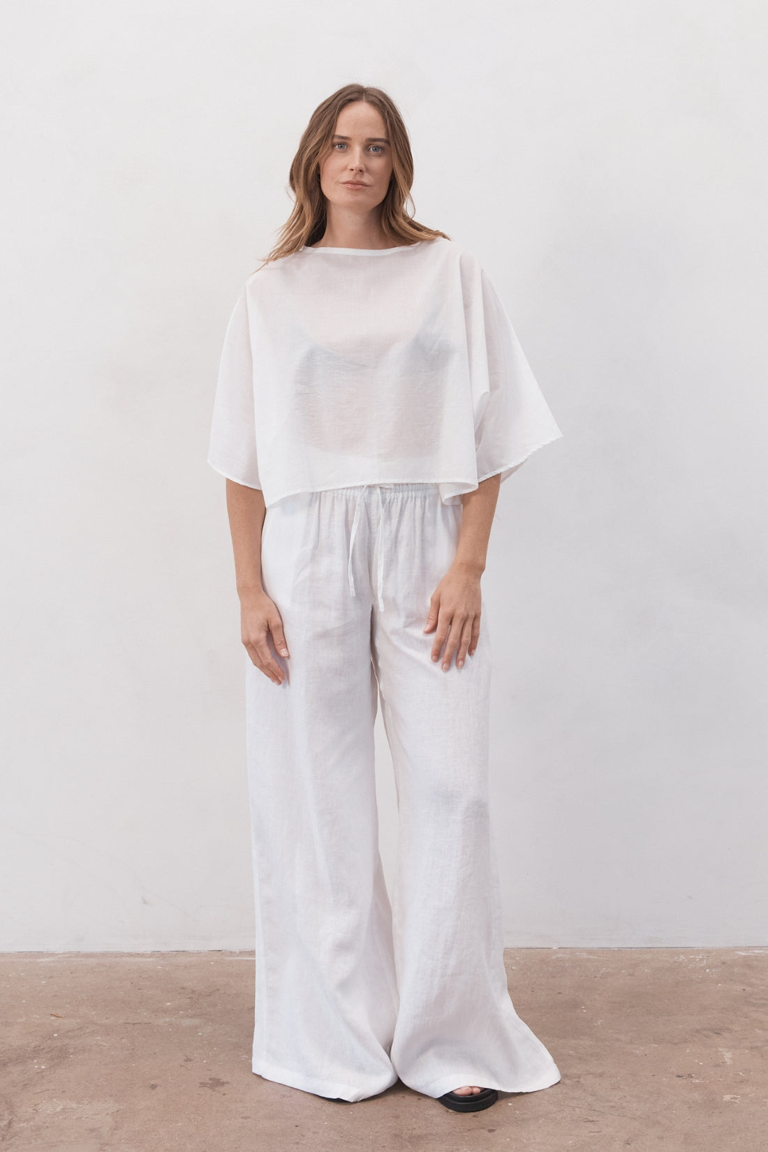 Keats Oversized Cotton Tee White — UNIKSPACE