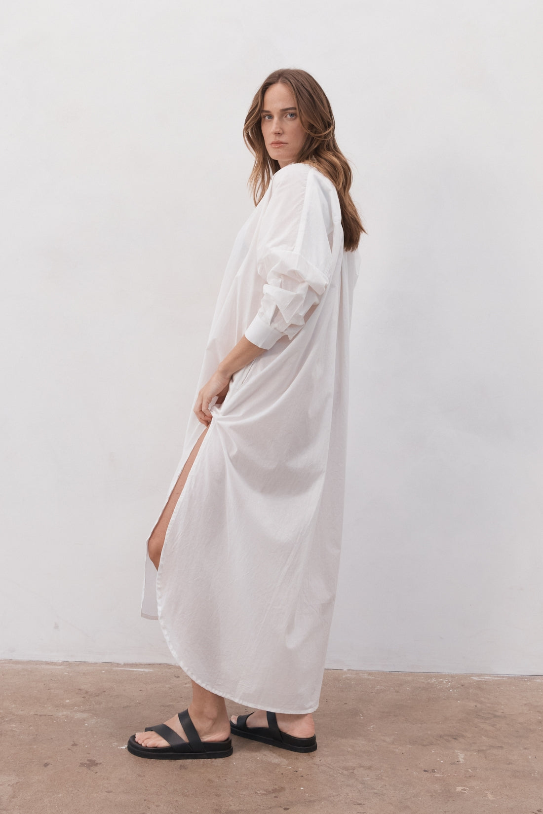 Santorini Shirt Dress White