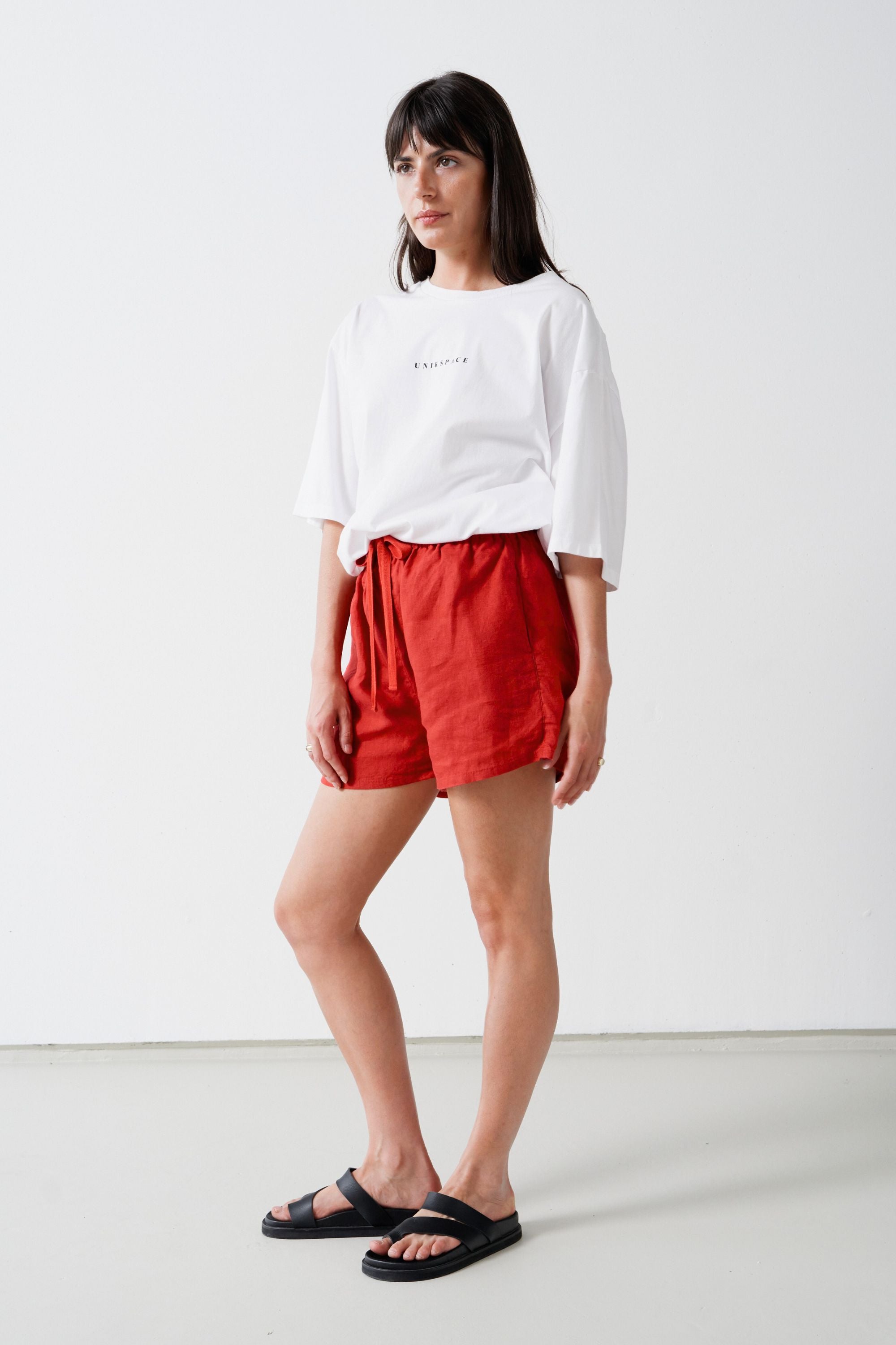 Cooper Linen Short Cherry — UNIKSPACE