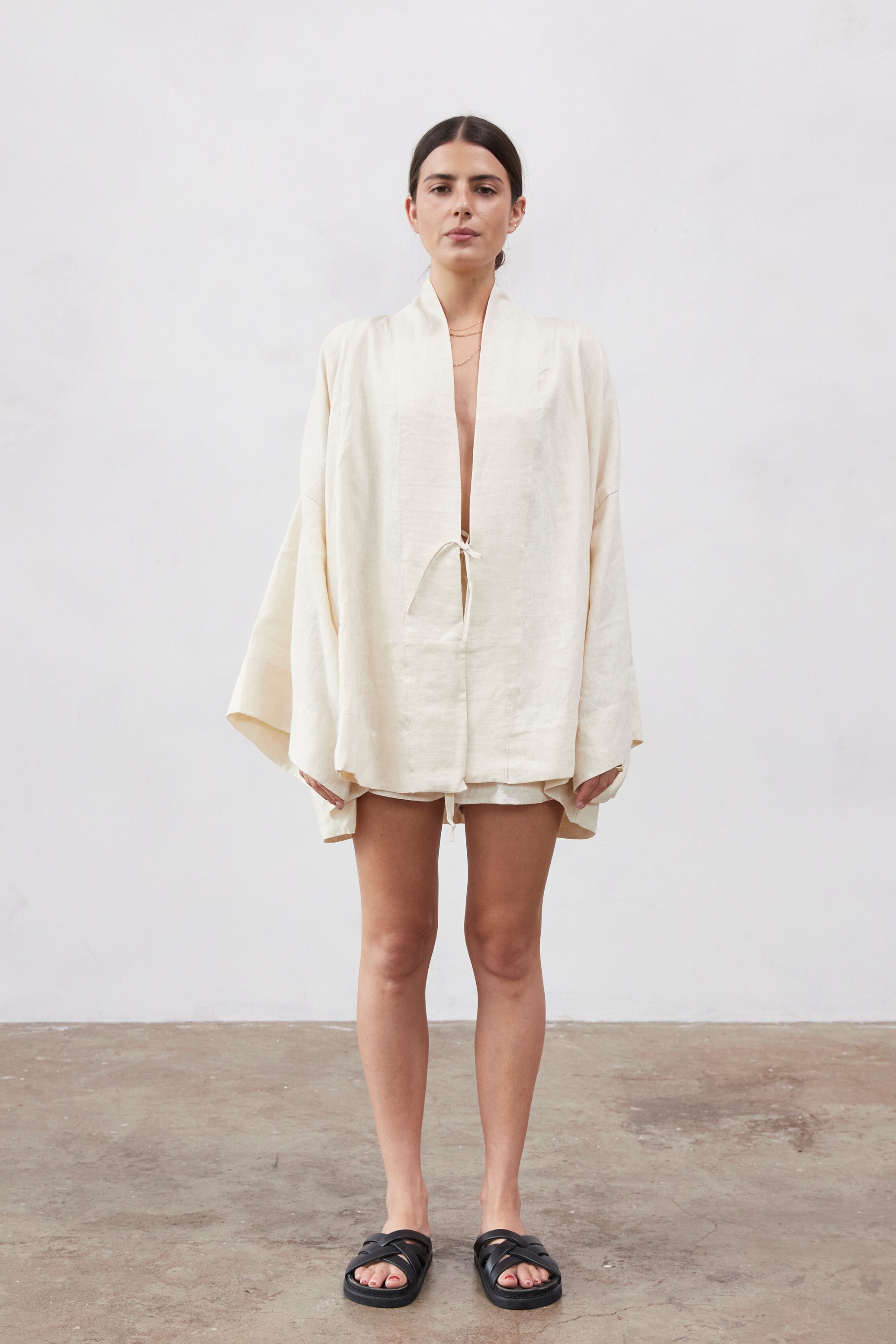 Anya Linen Kimono Shell | Pre Order