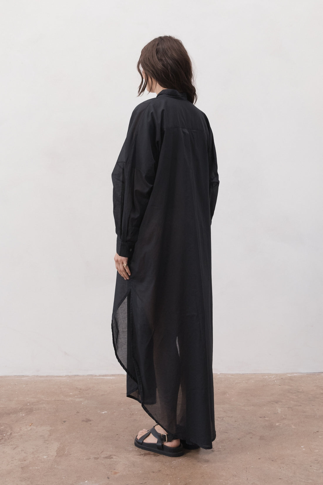 Santorini Shirt Dress Black