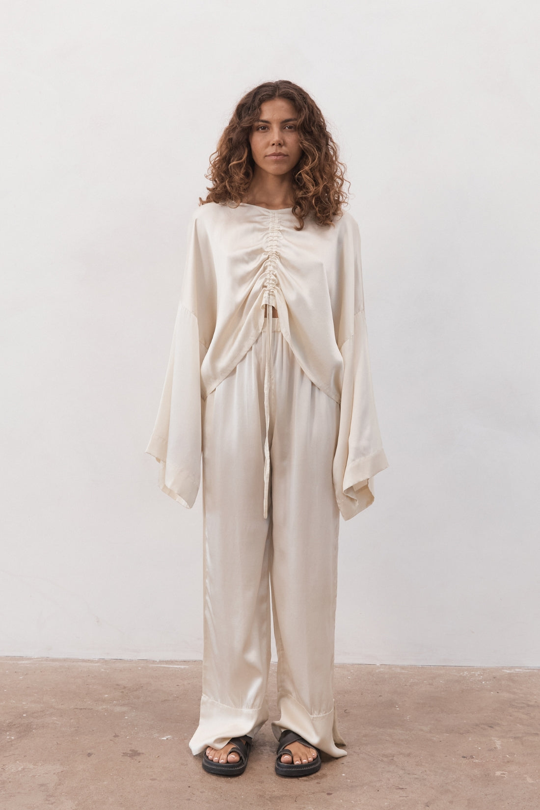 Ling Silk Blouse Birch — UNIKSPACE