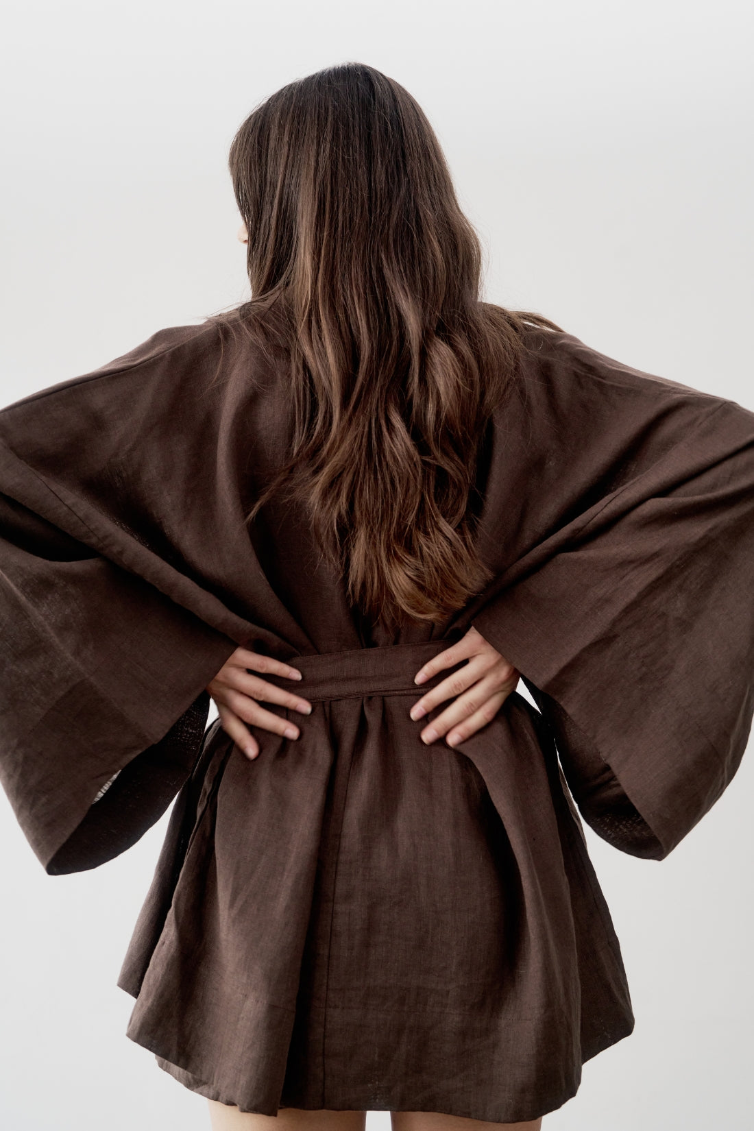 Anya Linen Kimono Cacao