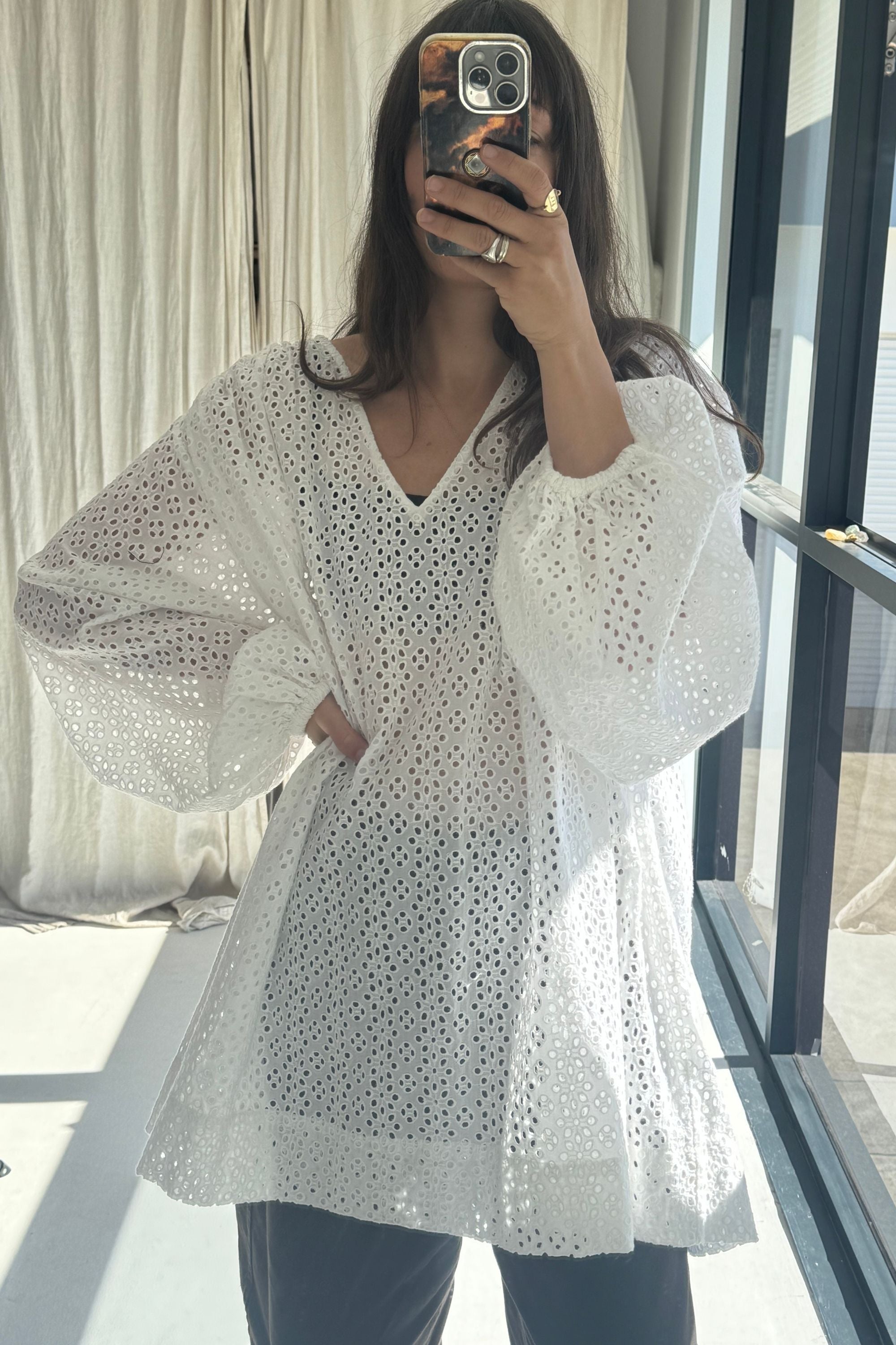 SAMPLE SALE | Cotton anglaise tunic