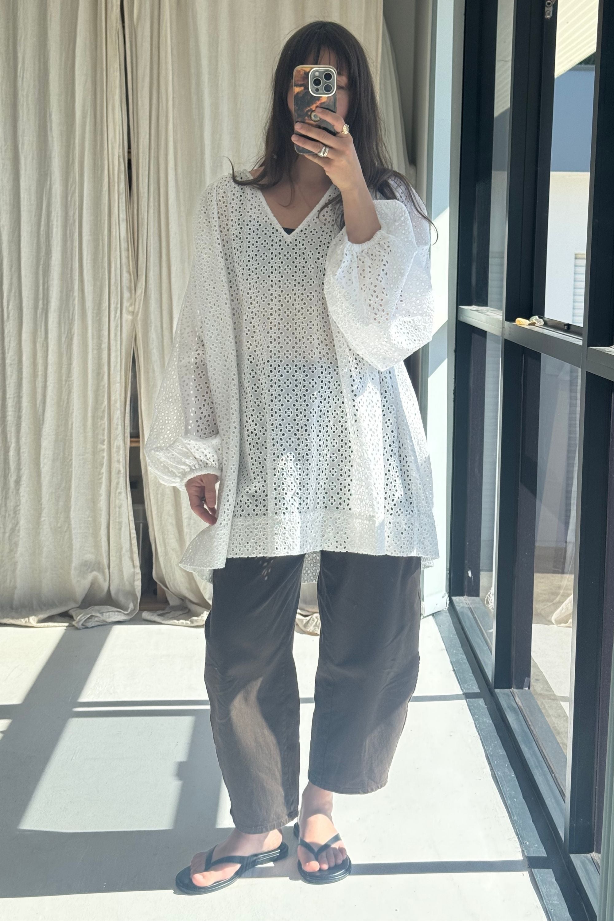 SAMPLE SALE | Cotton anglaise tunic