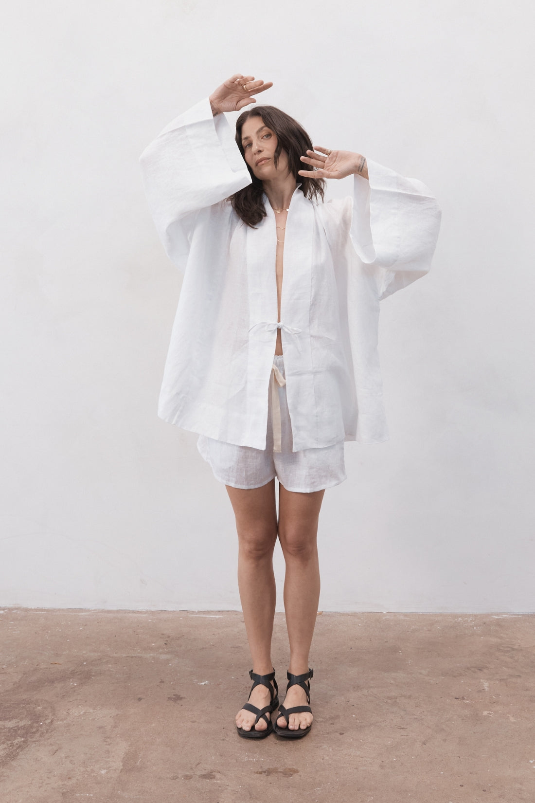 Anya Linen Kimono White