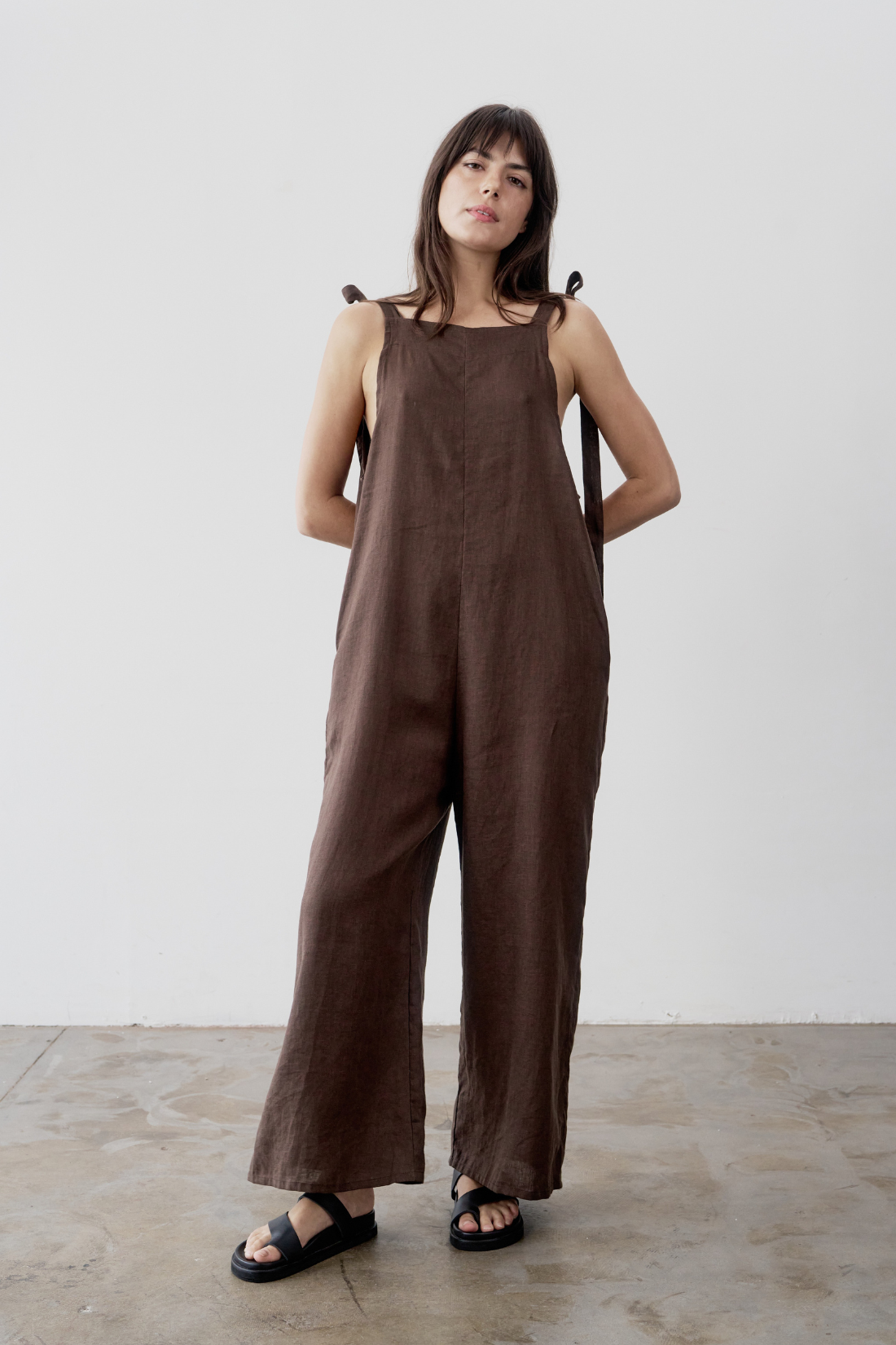 Turner Linen Jumpsuit Cacao