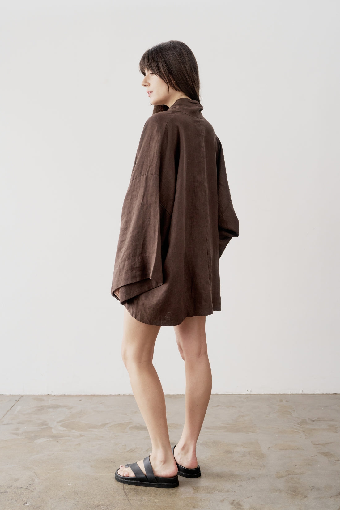 Anya Linen Kimono Cacao