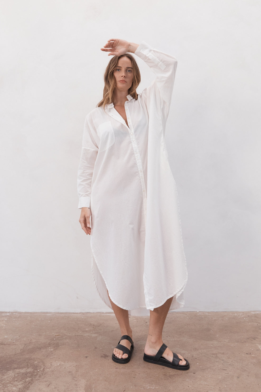 Santorini Shirt Dress White