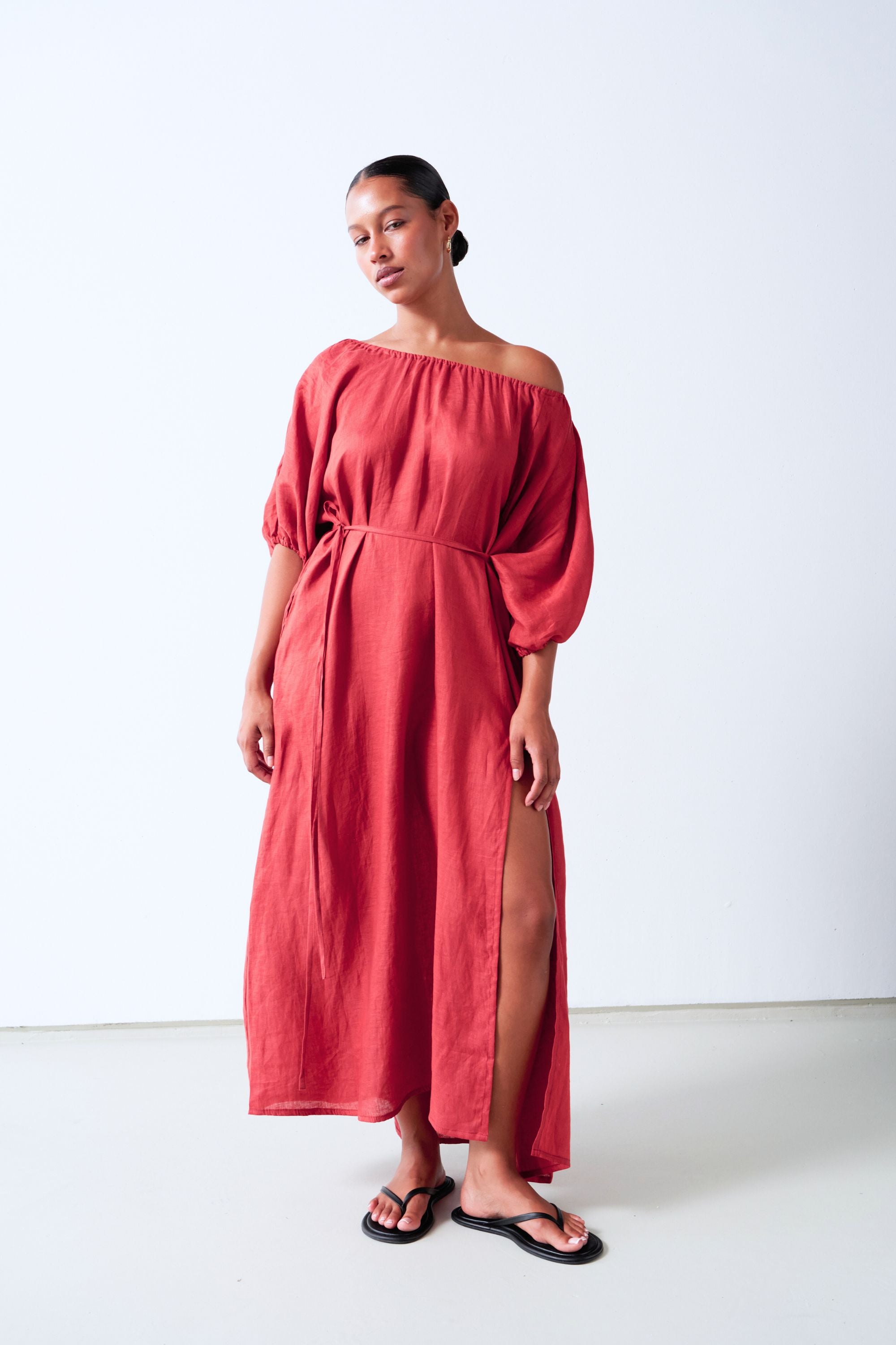 Valdis Linen Dress Desert