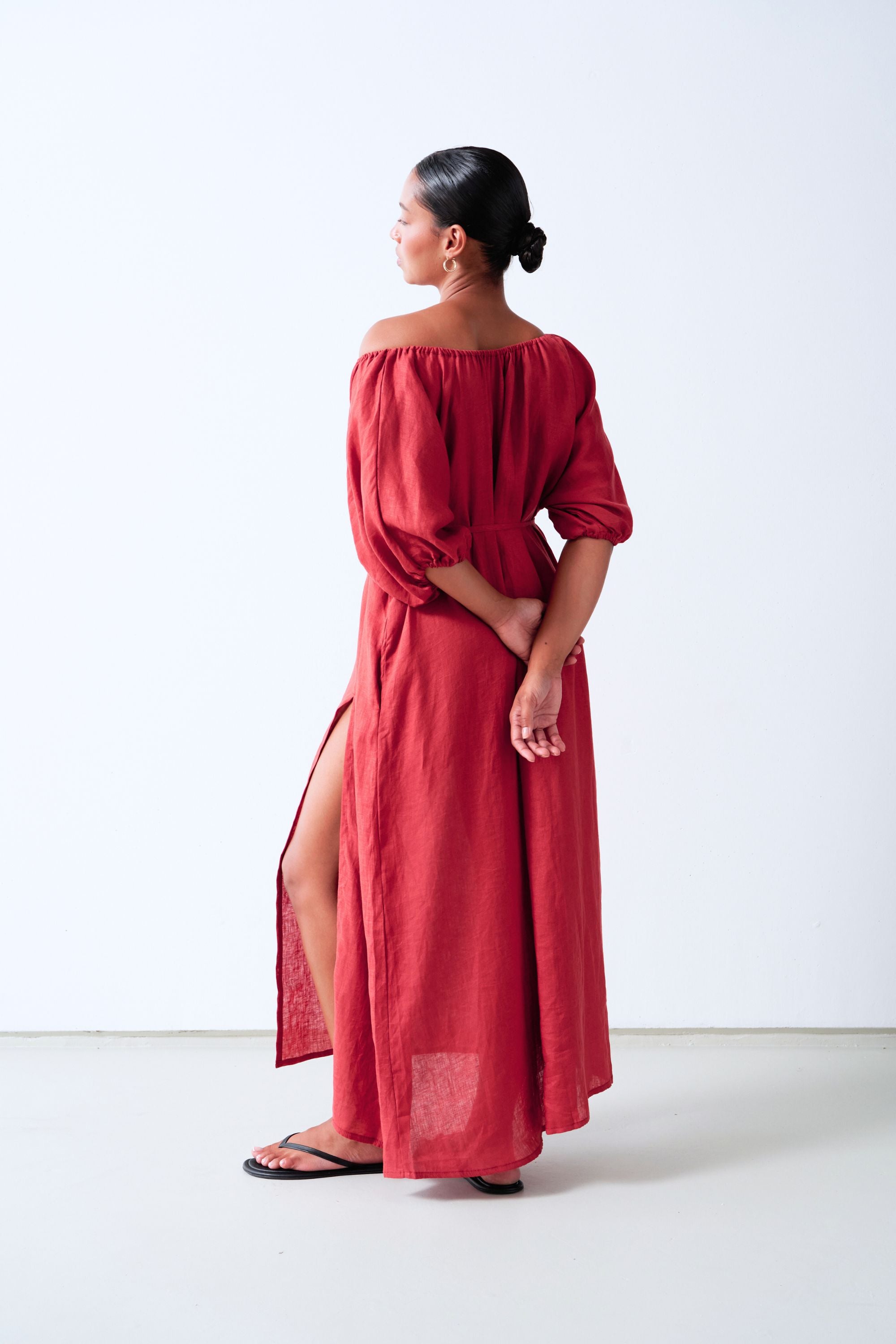 Valdis Linen Dress Desert