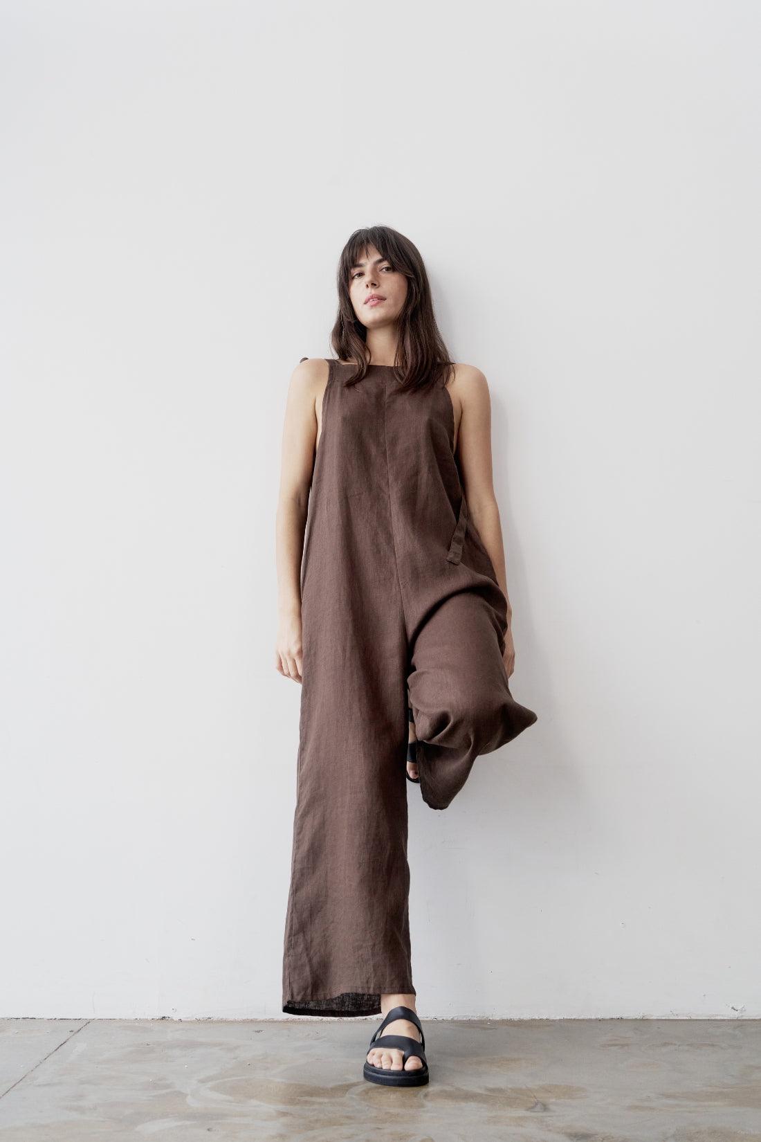 Turner Linen Jumpsuit Cacao