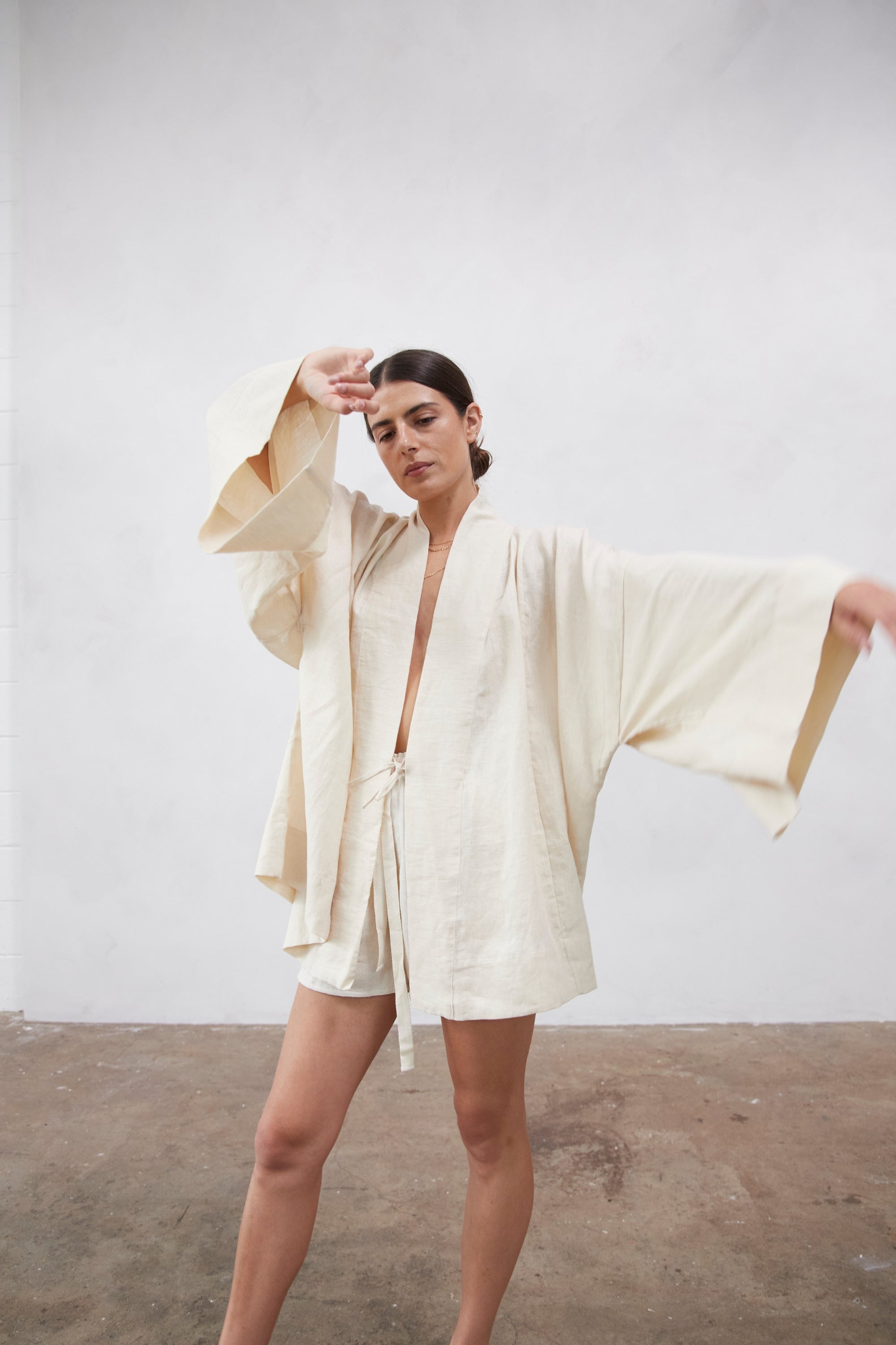 Anya Linen Kimono Shell | Pre Order