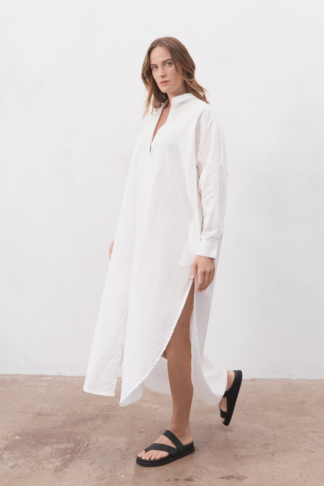 Santorini Shirt Dress White