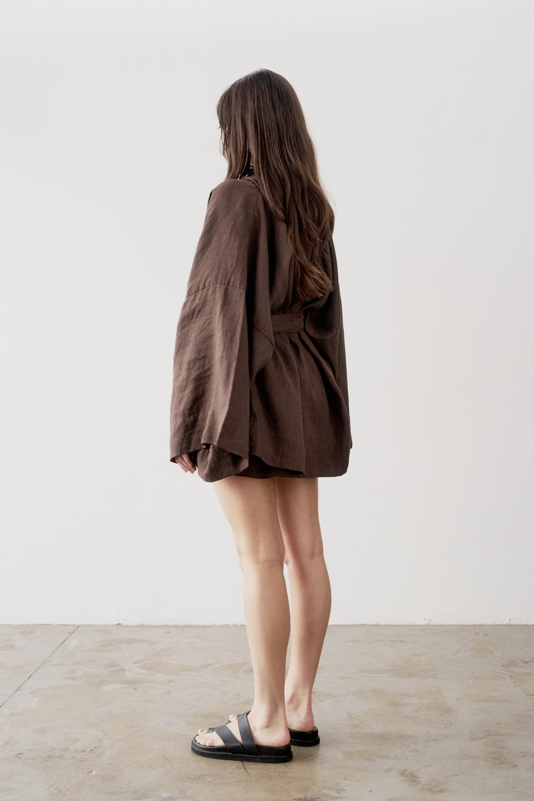 Anya Linen Kimono Cacao