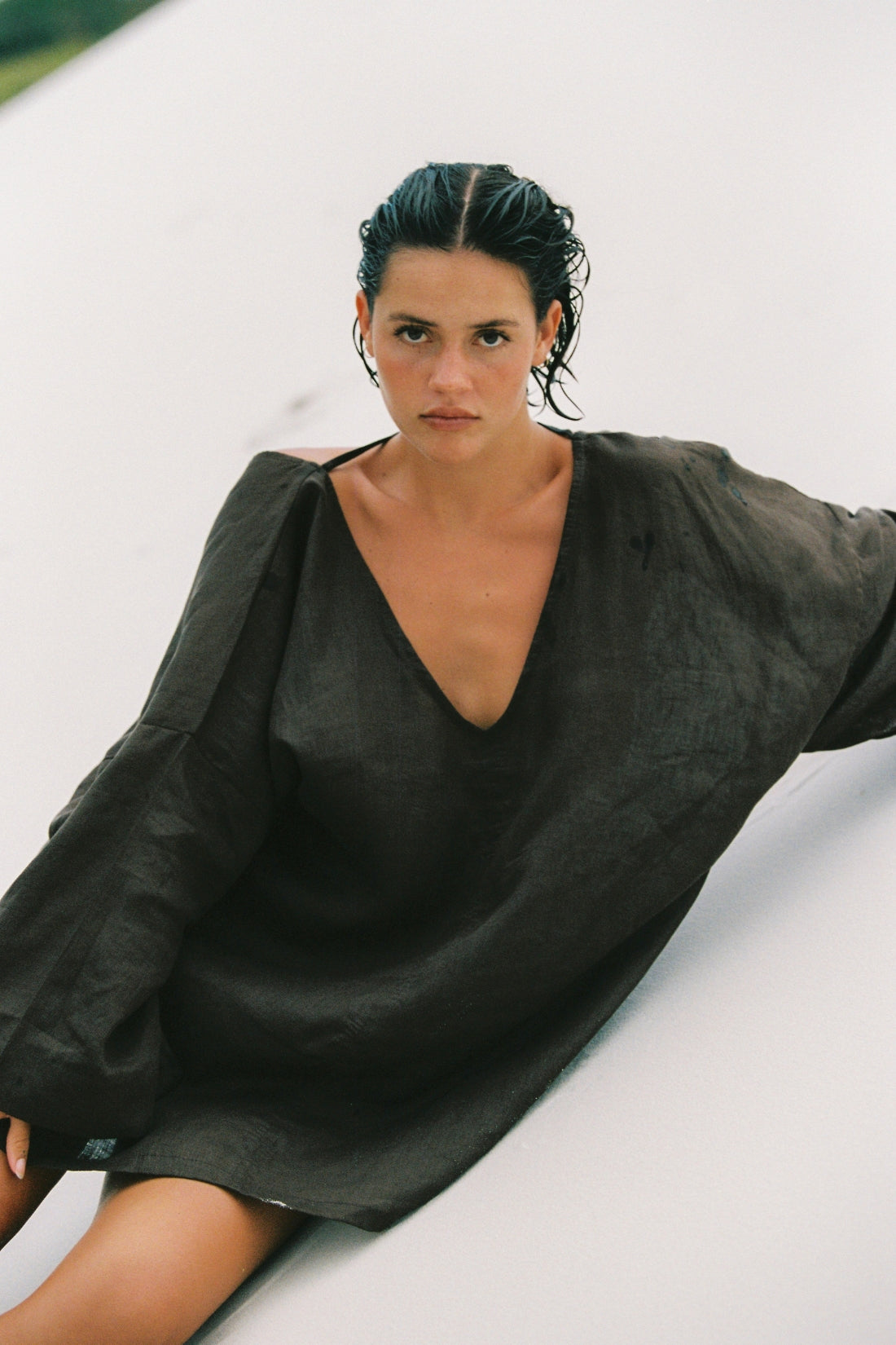 Sofia Linen Tunic Cacao