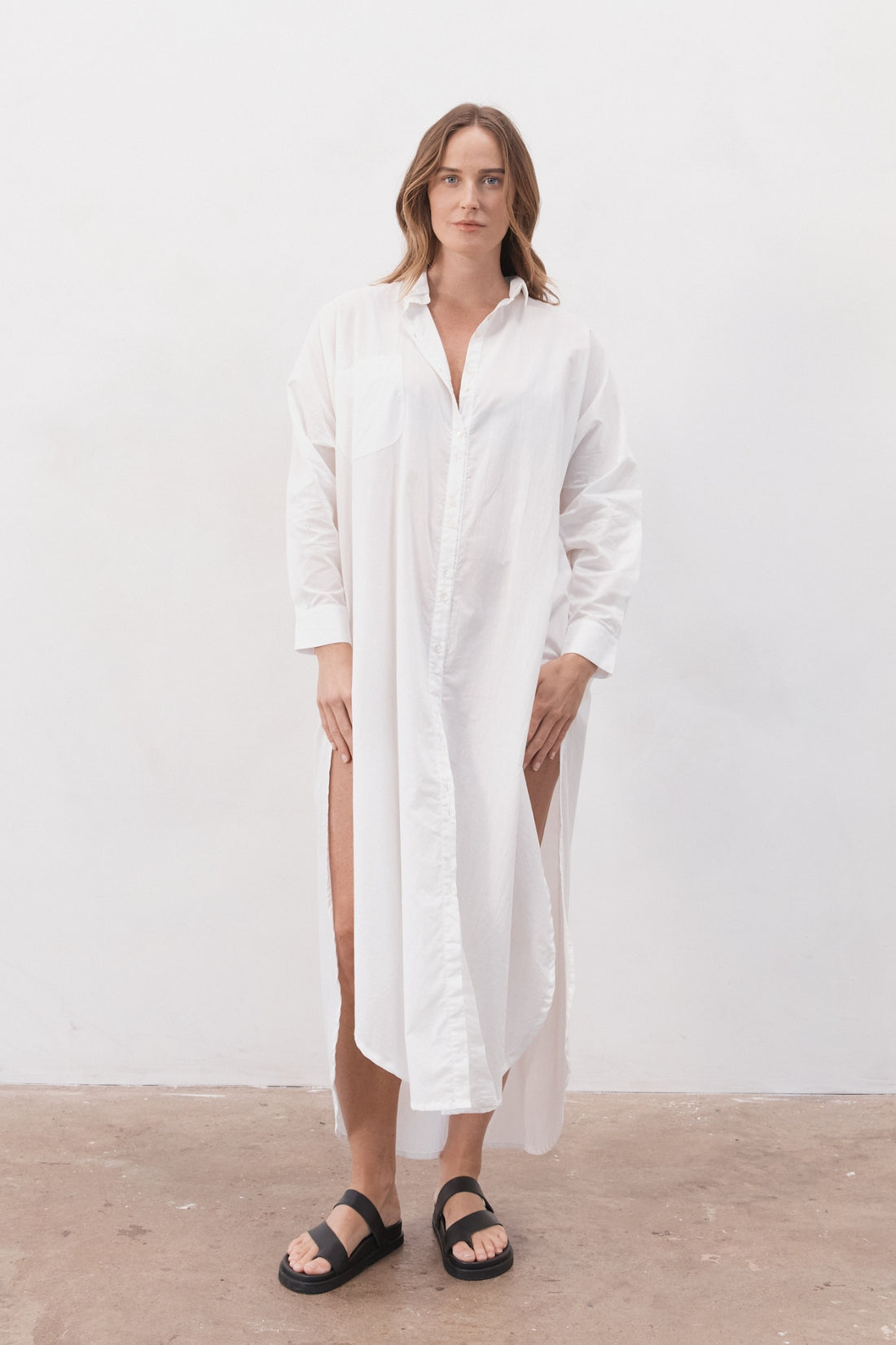 Santorini Shirt Dress White
