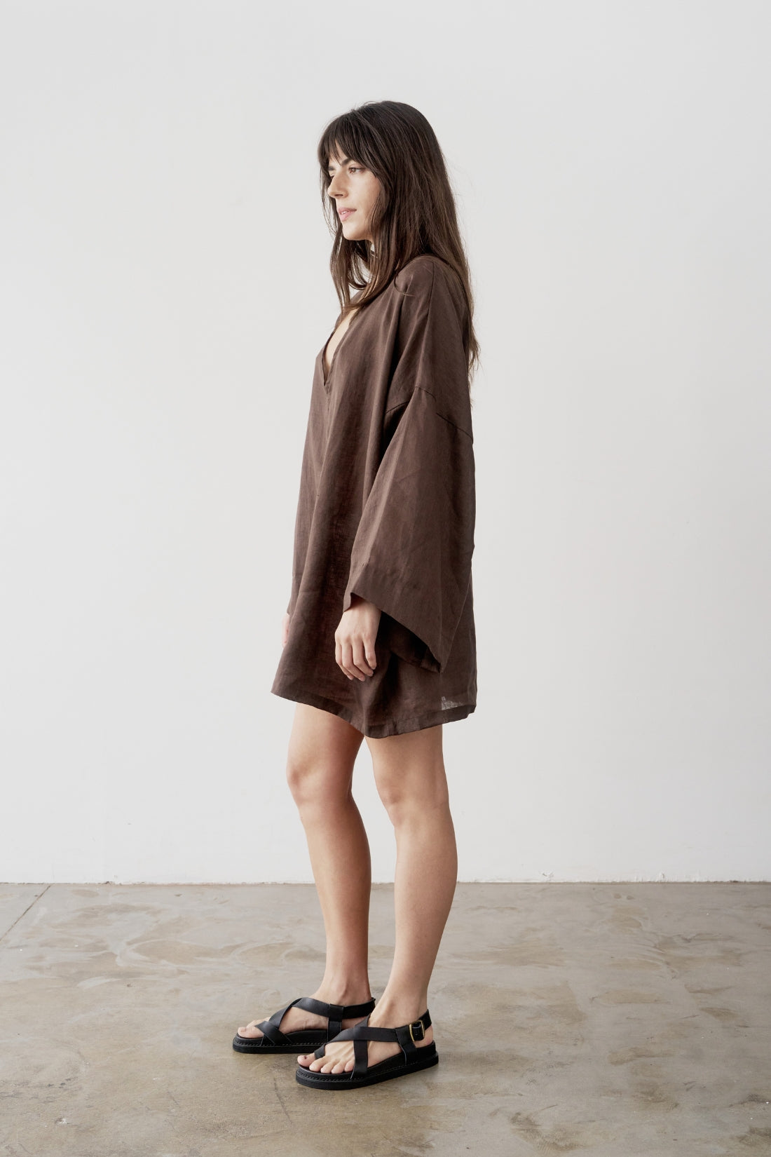 Sofia Linen Tunic Cacao