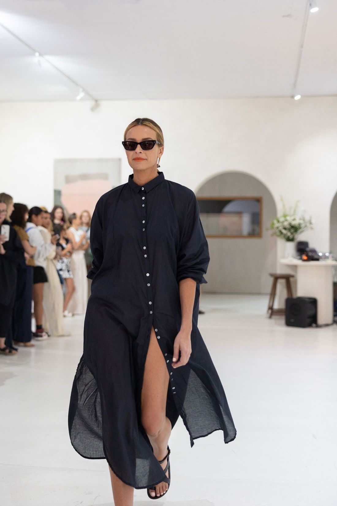Santorini Shirt Dress Organic Cotton Black