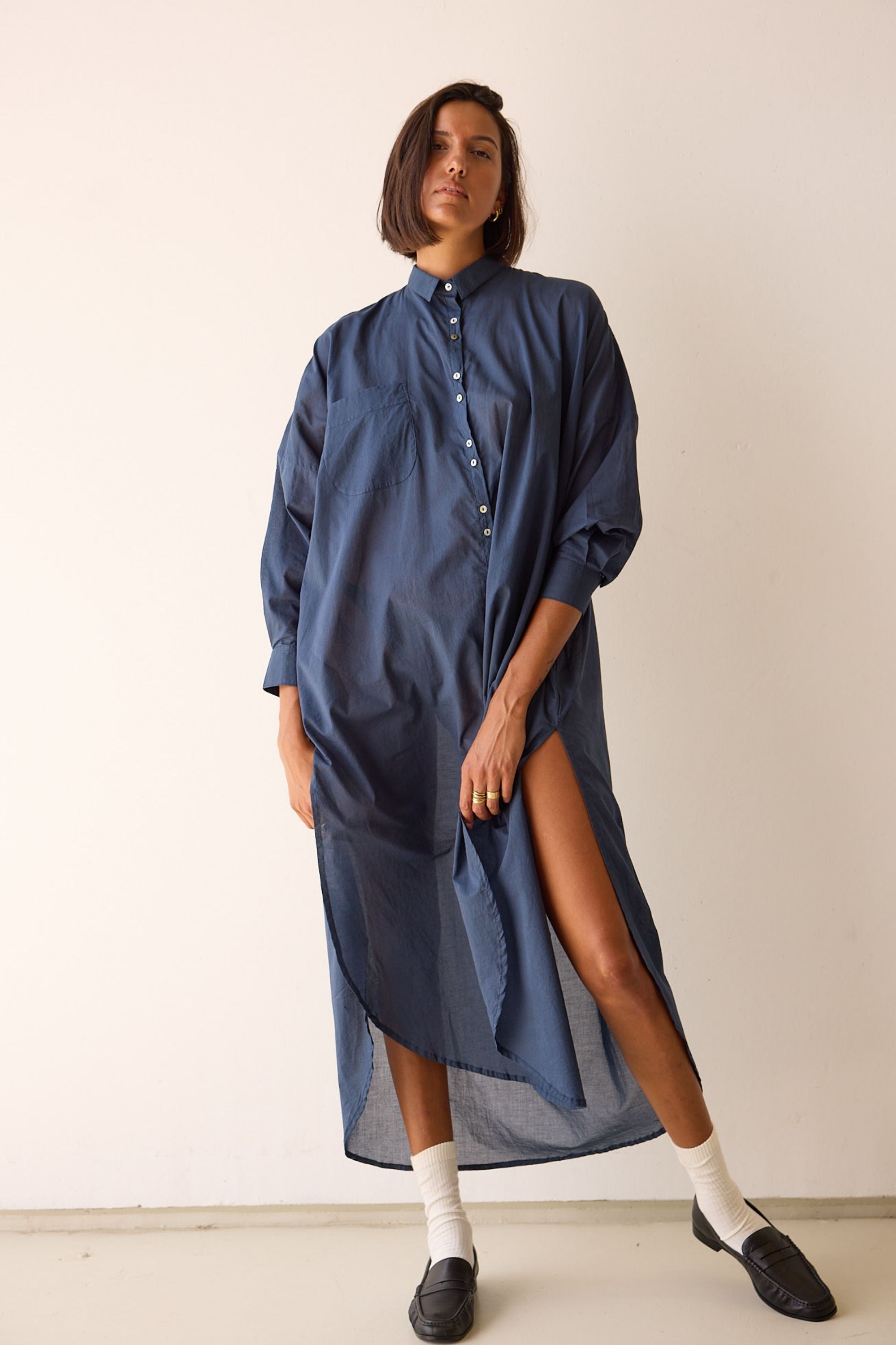 Santorini Shirt Dress Midnight