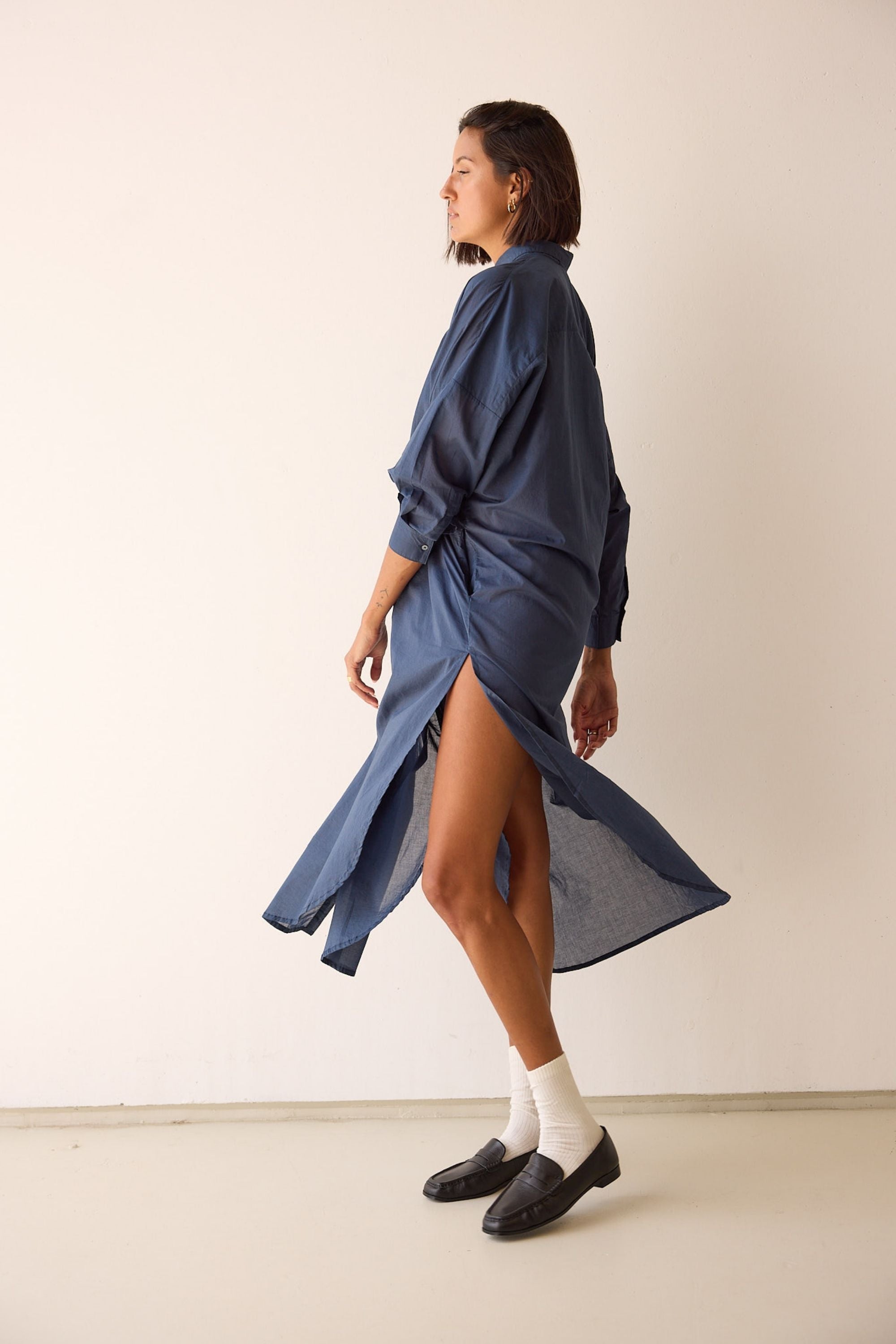 Santorini Shirt Dress Midnight