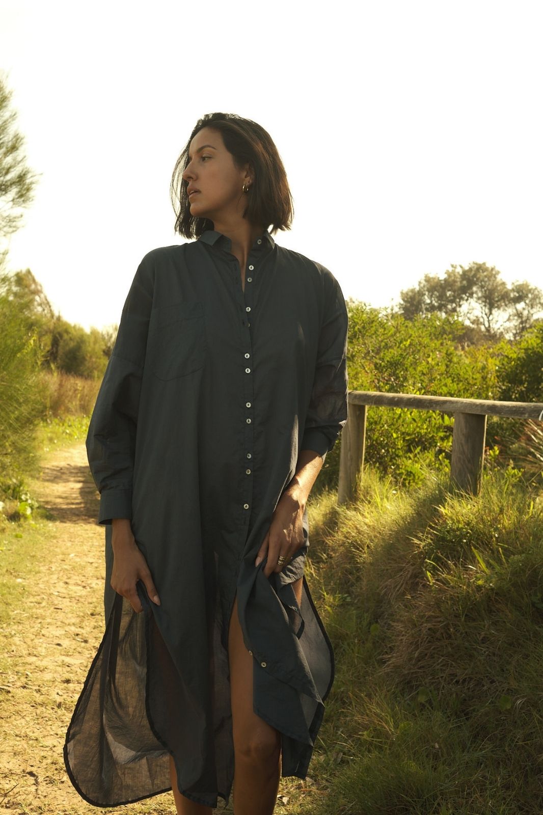 Santorini Shirt Dress Midnight — UNIKSPACE