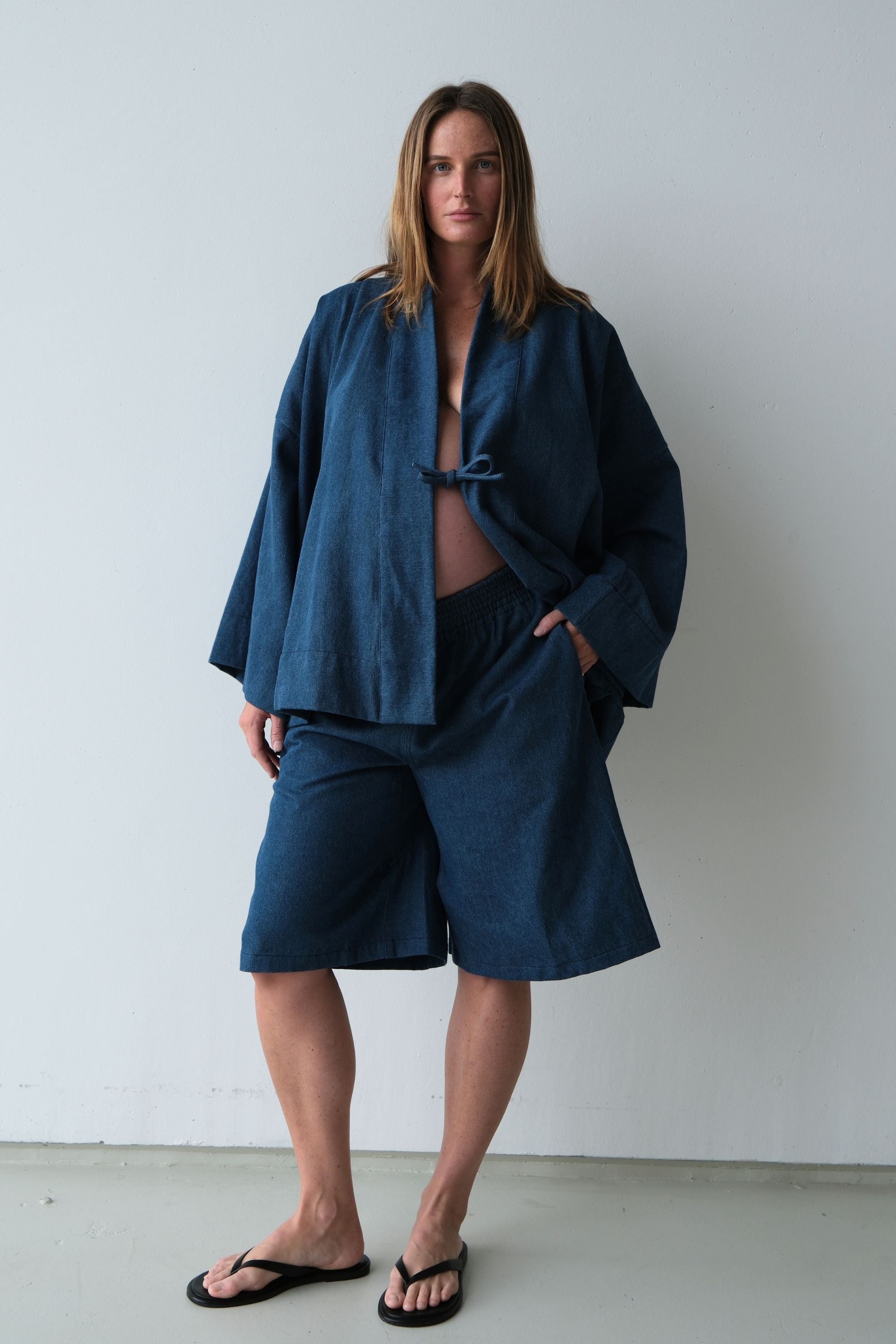 Anya Denim Kimono Medium Stonewash Blue