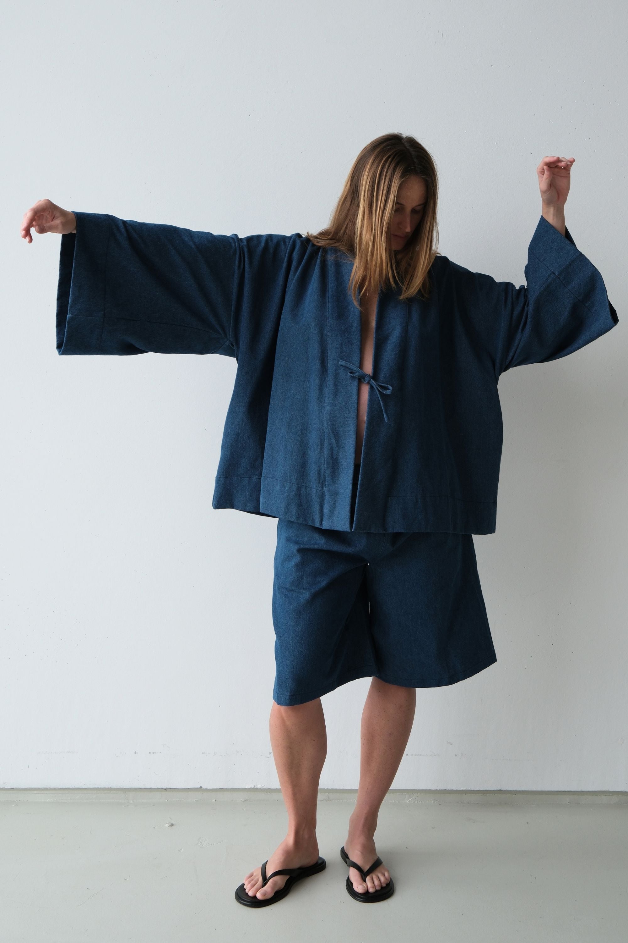 Anya Denim Kimono Medium Stonewash Blue