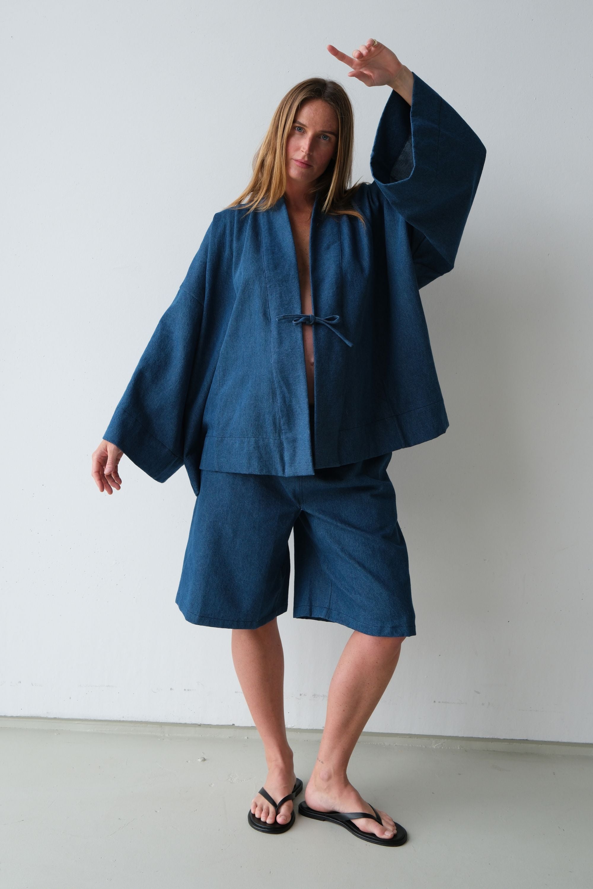 Anya Denim Kimono Medium Stonewash Blue