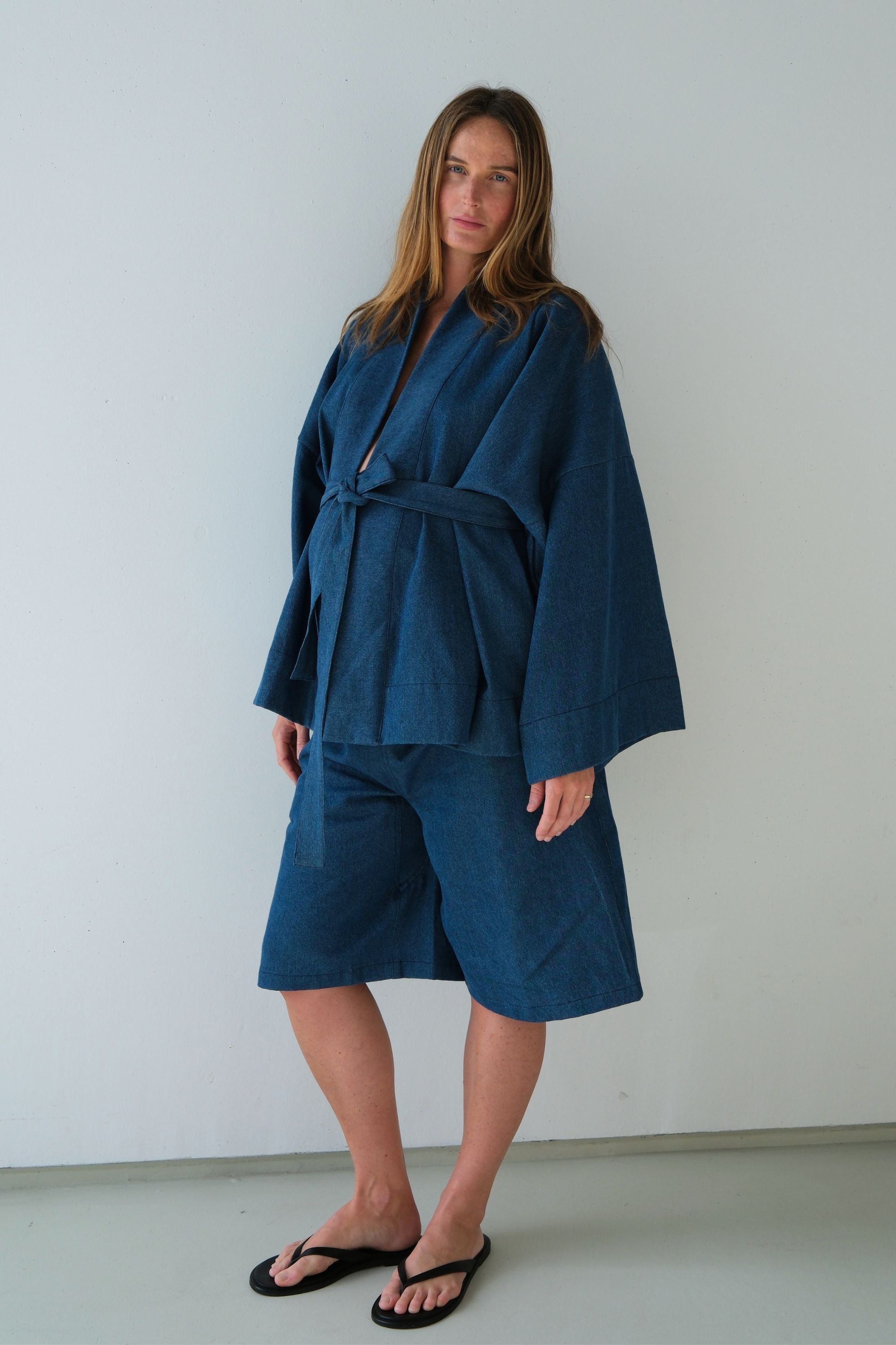 Anya Denim Kimono Medium Stonewash Blue