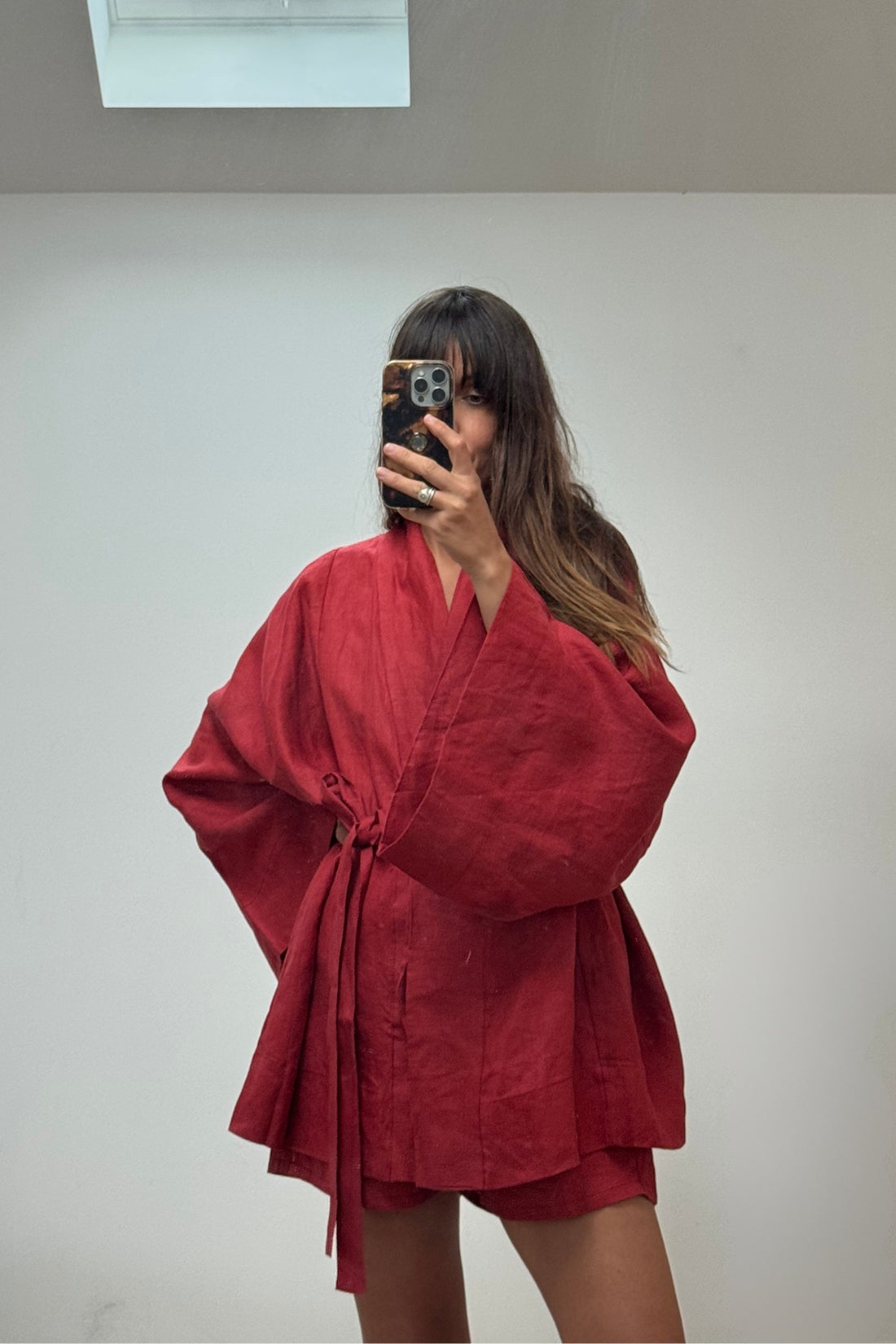 Anya Linen Kimono Desert — UNIKSPACE