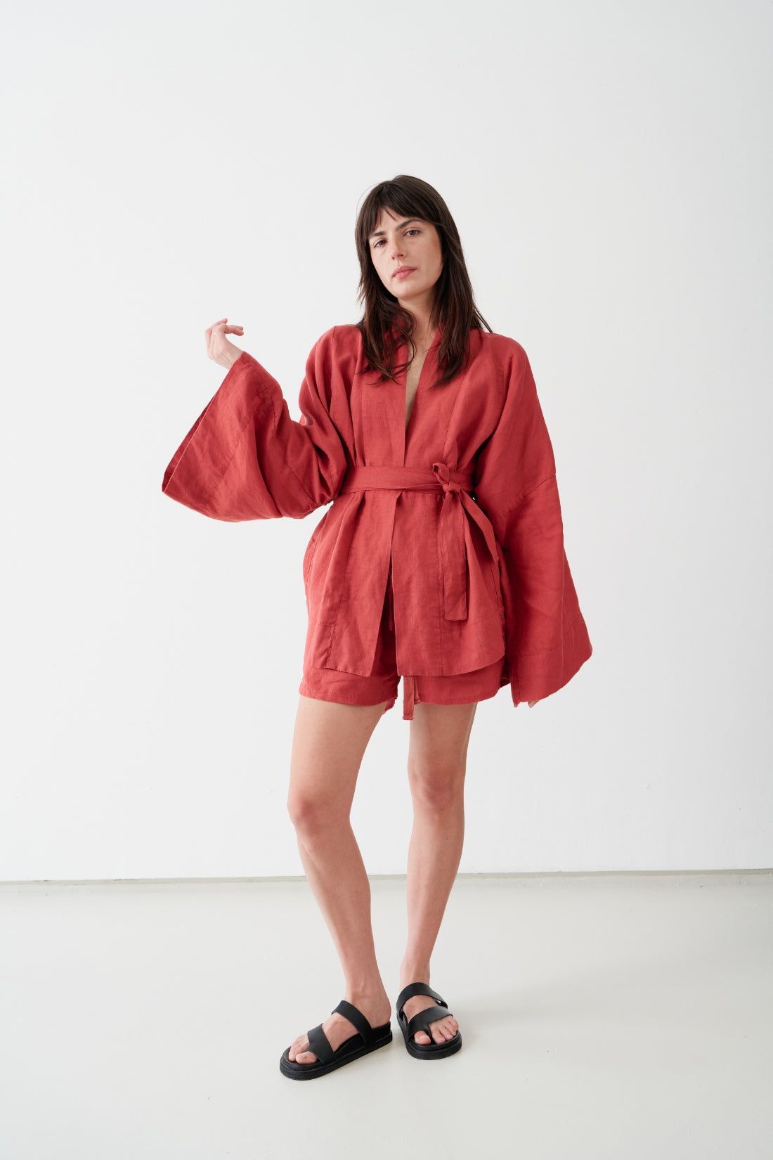 Anya Linen Kimono Desert