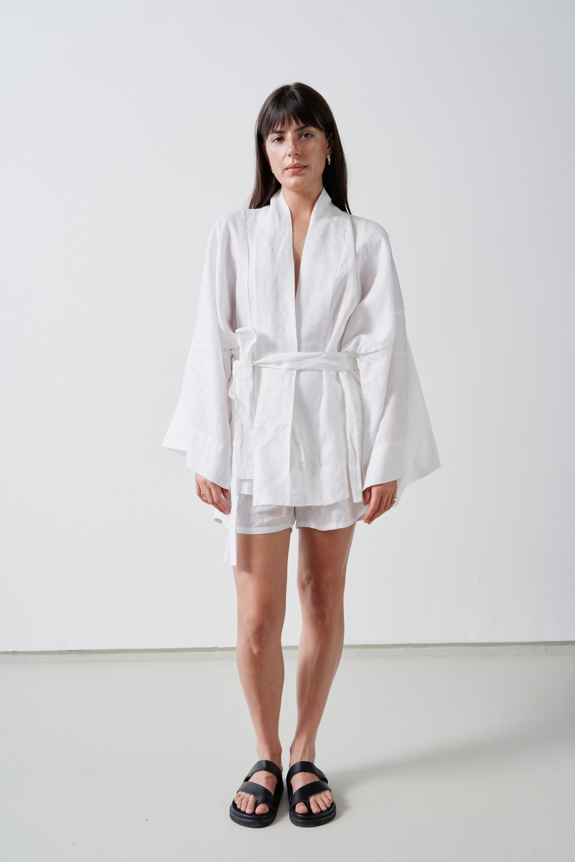 Anya Linen Kimono White