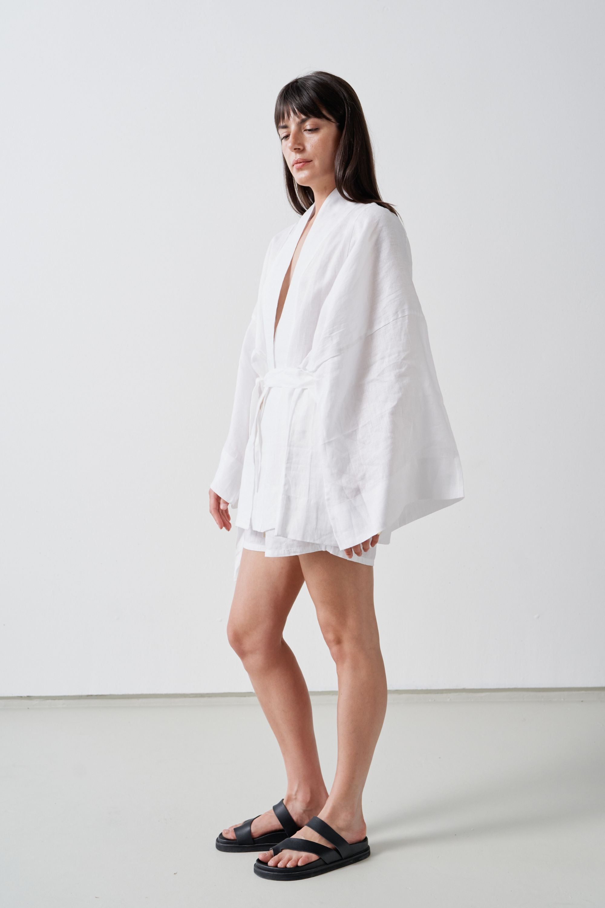 Anya Linen Kimono White
