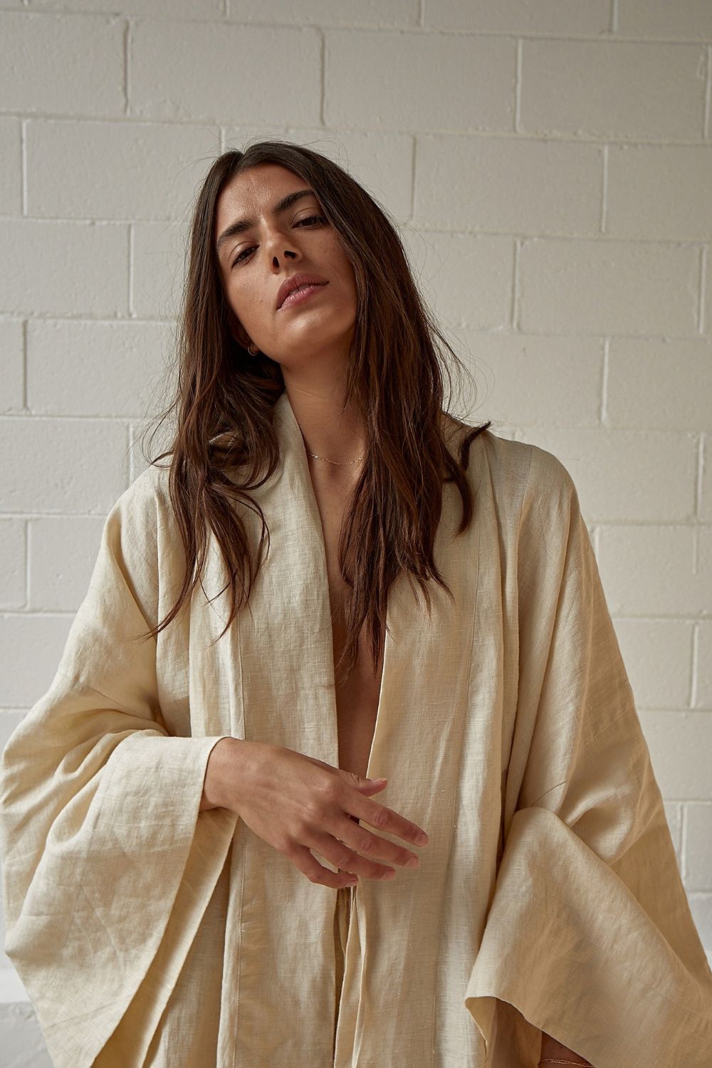 Anya Linen Kimono Shell