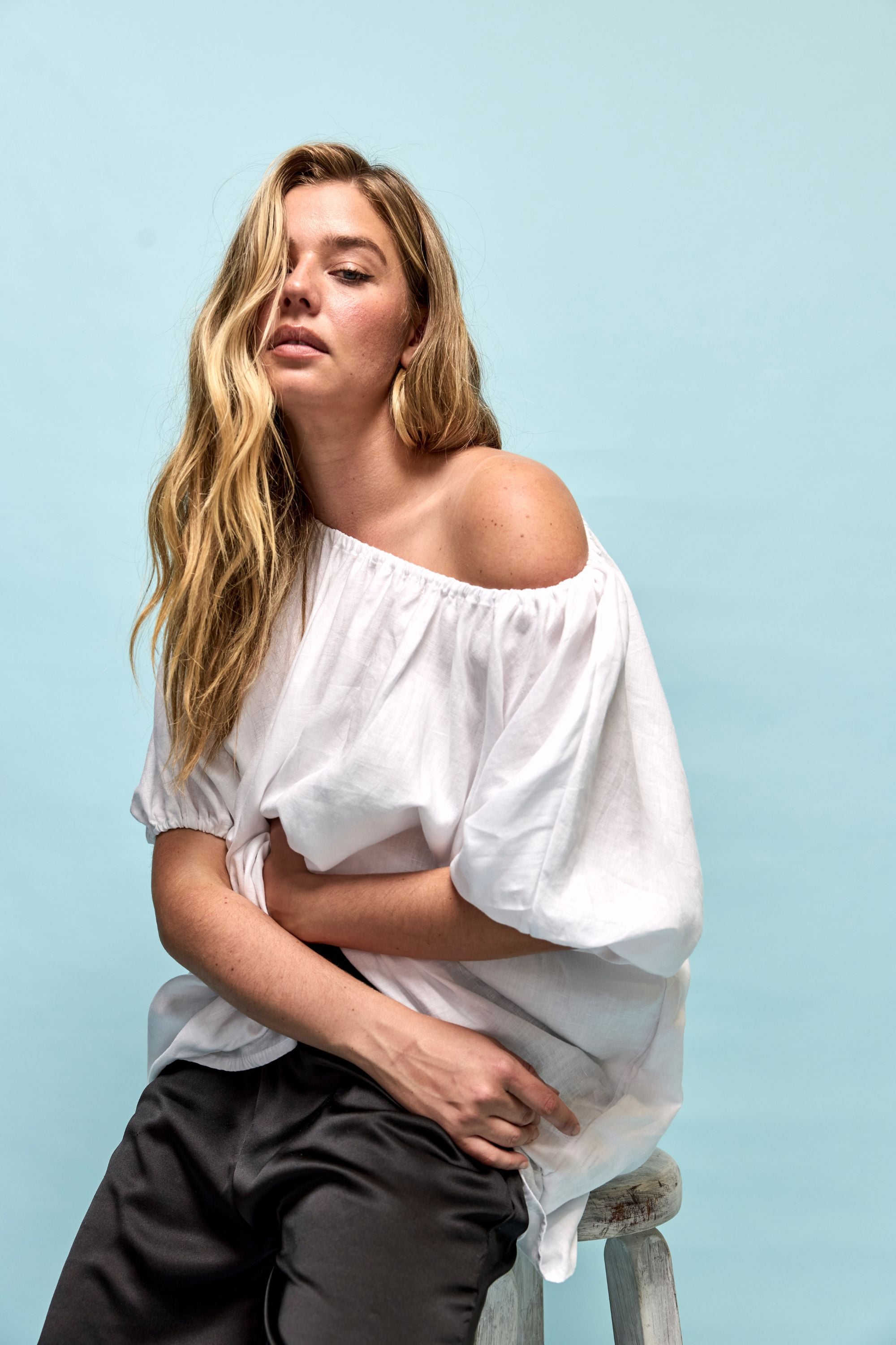 Daisy Linen Mini Dress White