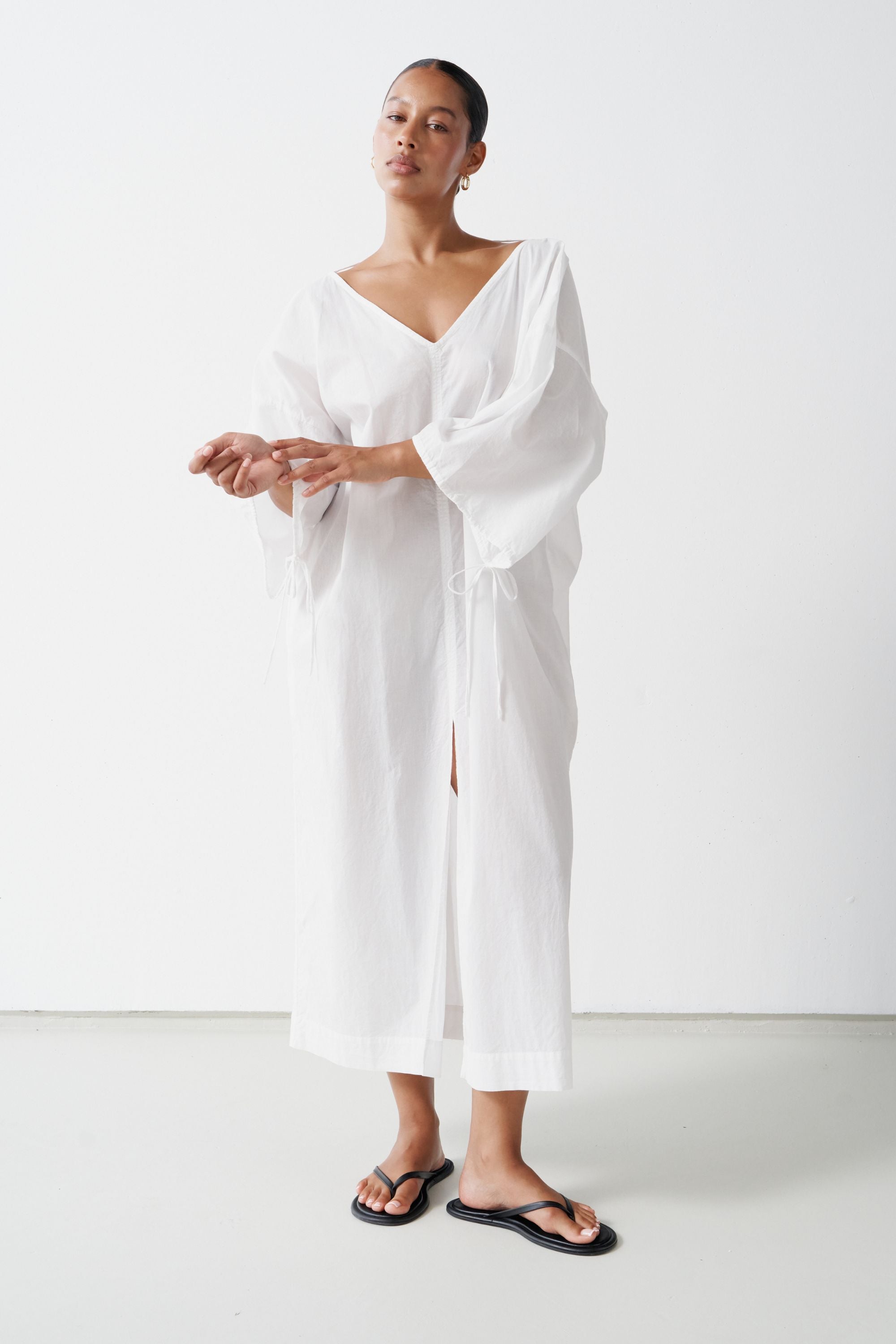 Ibiza Organic Cotton Kaftan White