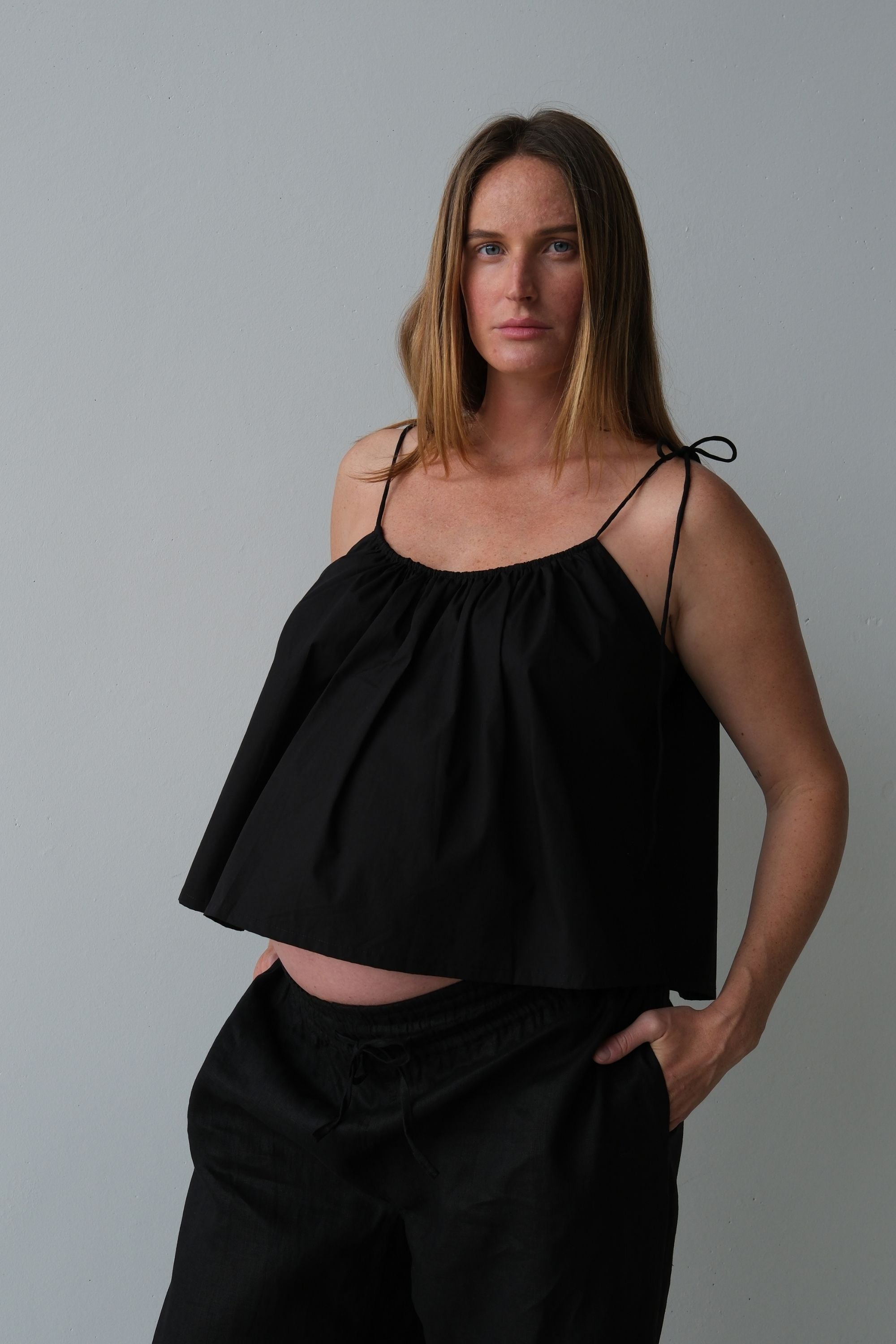 Josey Tie Top Black