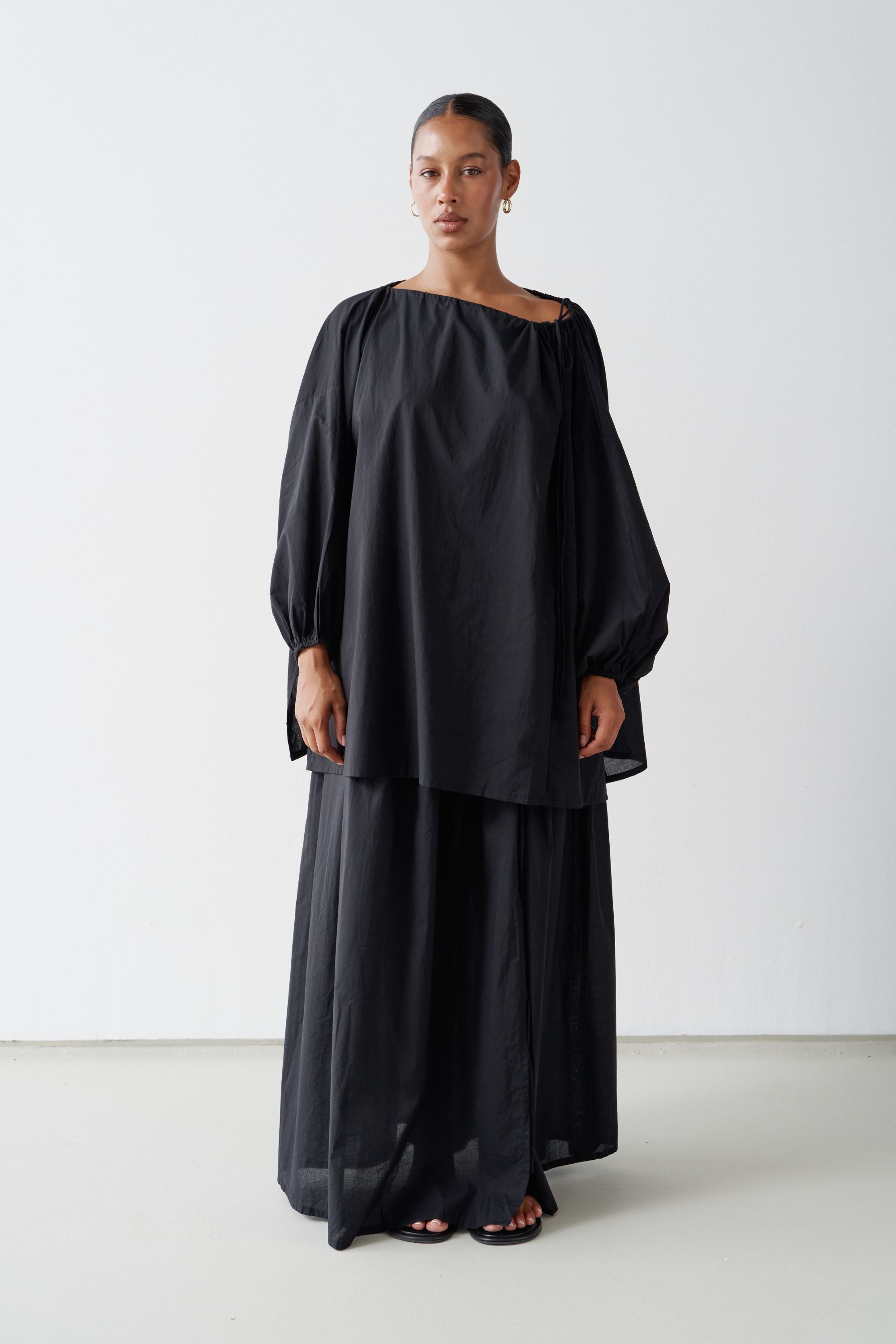 Joss Cotton Blouse Black