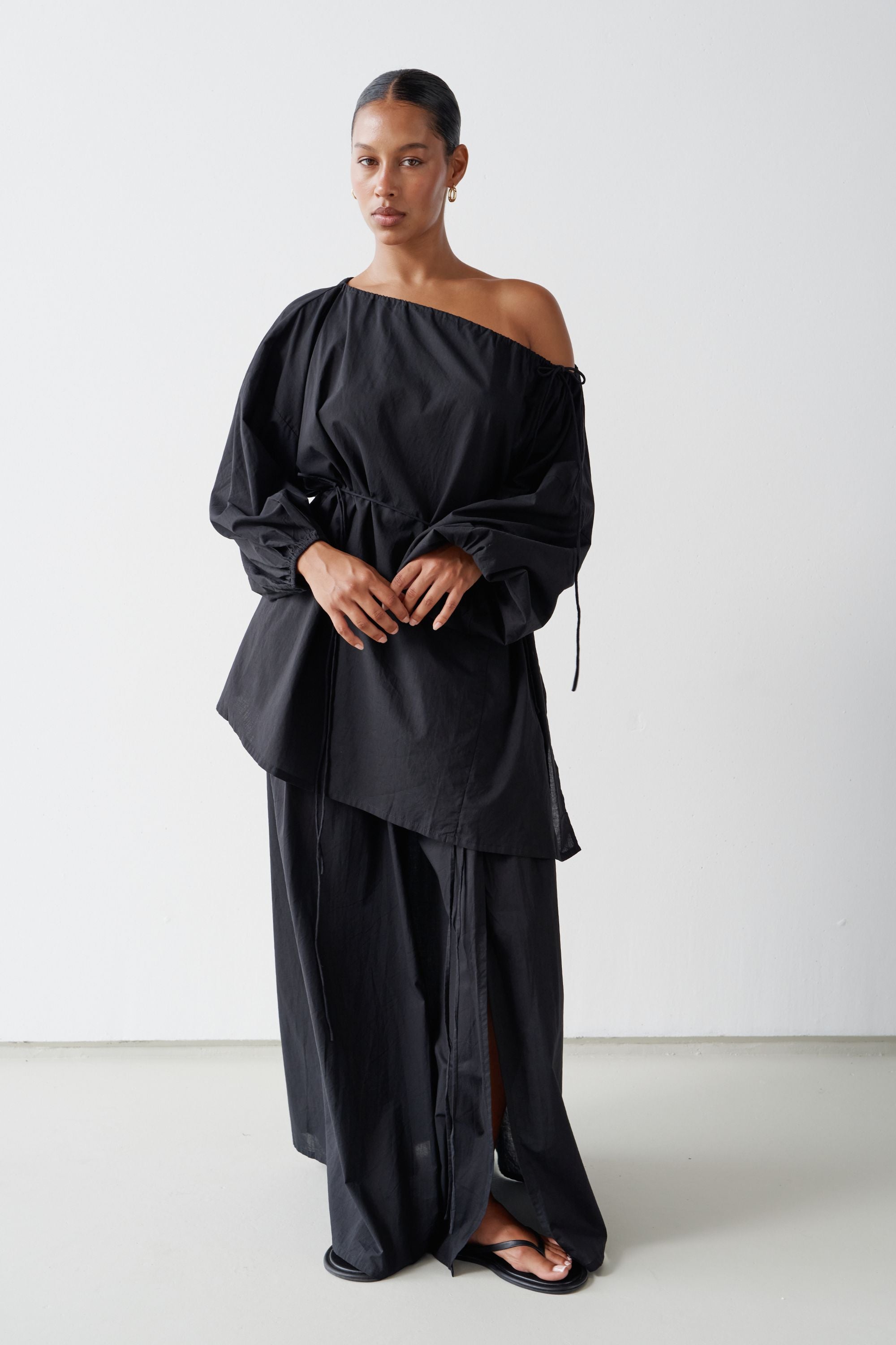 Joss Cotton Blouse Black