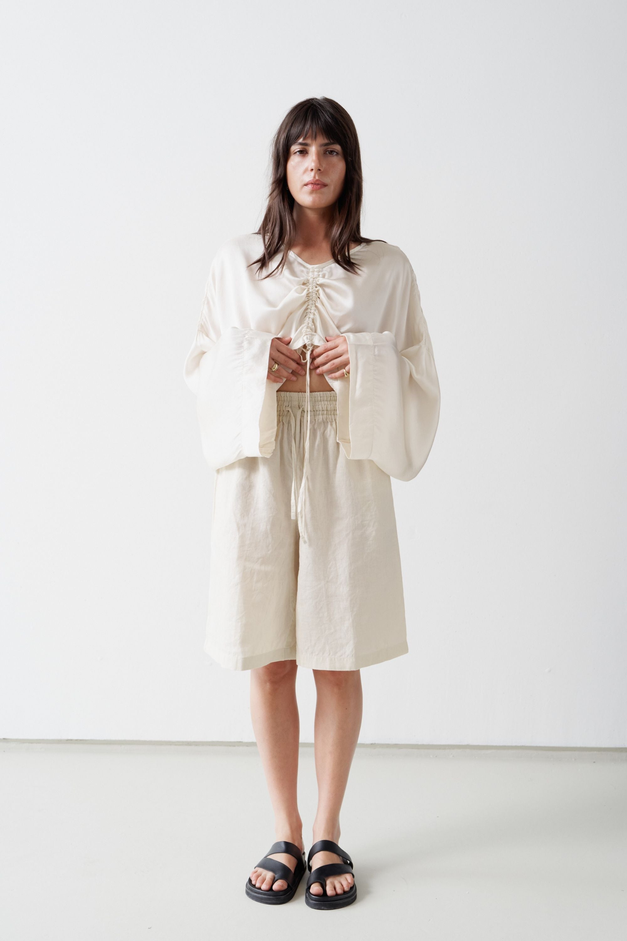 Ling Silk Blouse Birch — UNIKSPACE